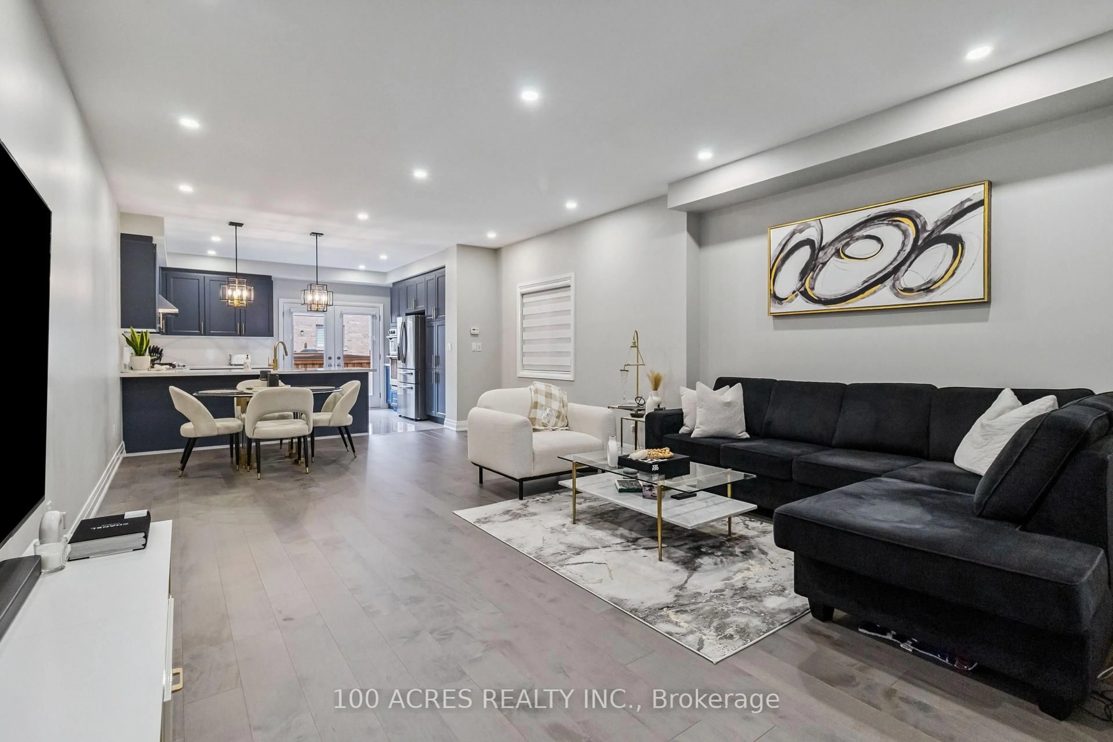 Living room with furniture, ceramic/tile floor for 4 Dalbeattie Dr, Brampton Ontario L6Y 6H6