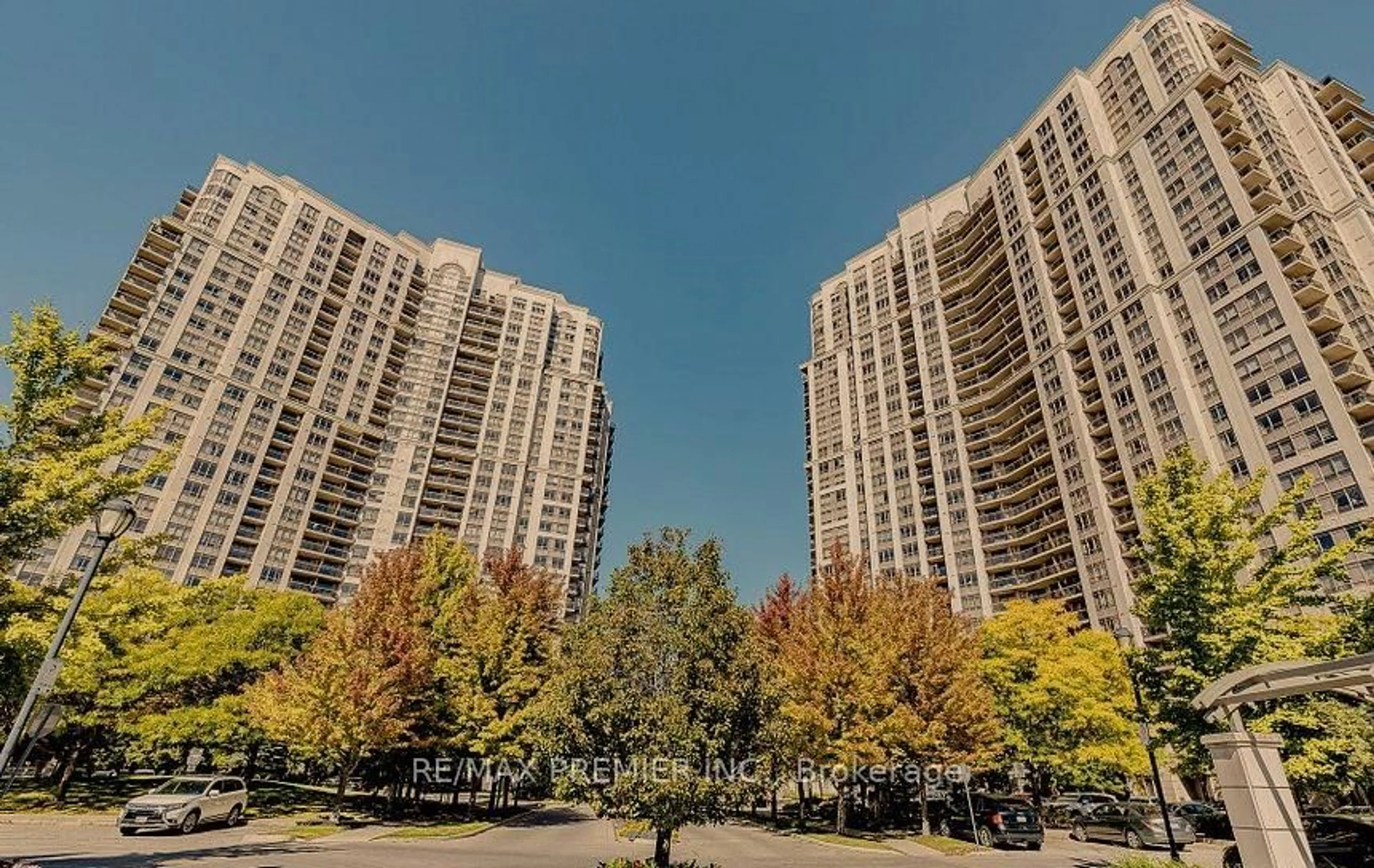 Patio, city buildings view from balcony for 710 Humberwood Blvd #2404, Toronto Ontario M9W 7J5
