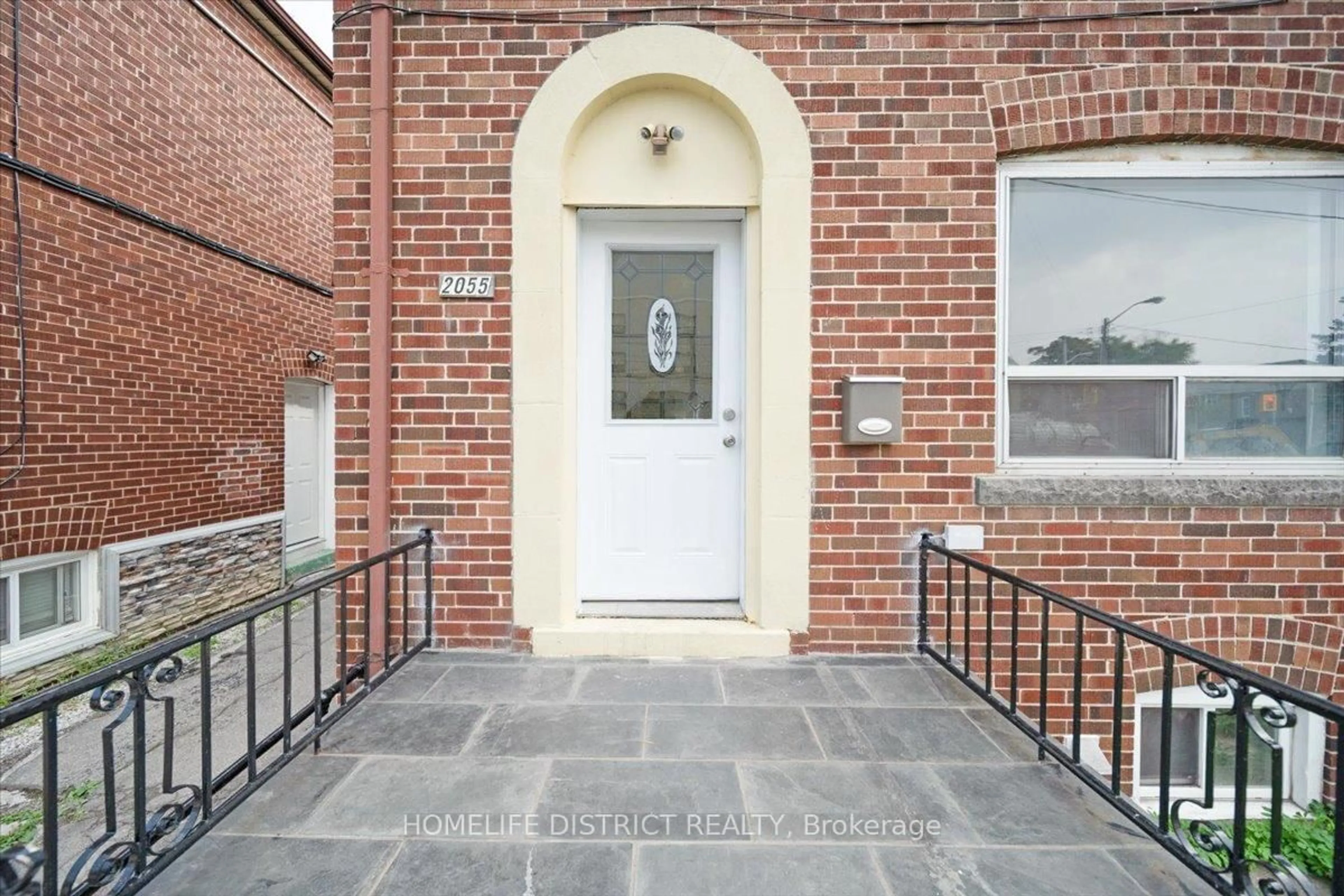 Home with brick exterior material, street for 2055 Eglinton Ave, Toronto Ontario M6E 2K4