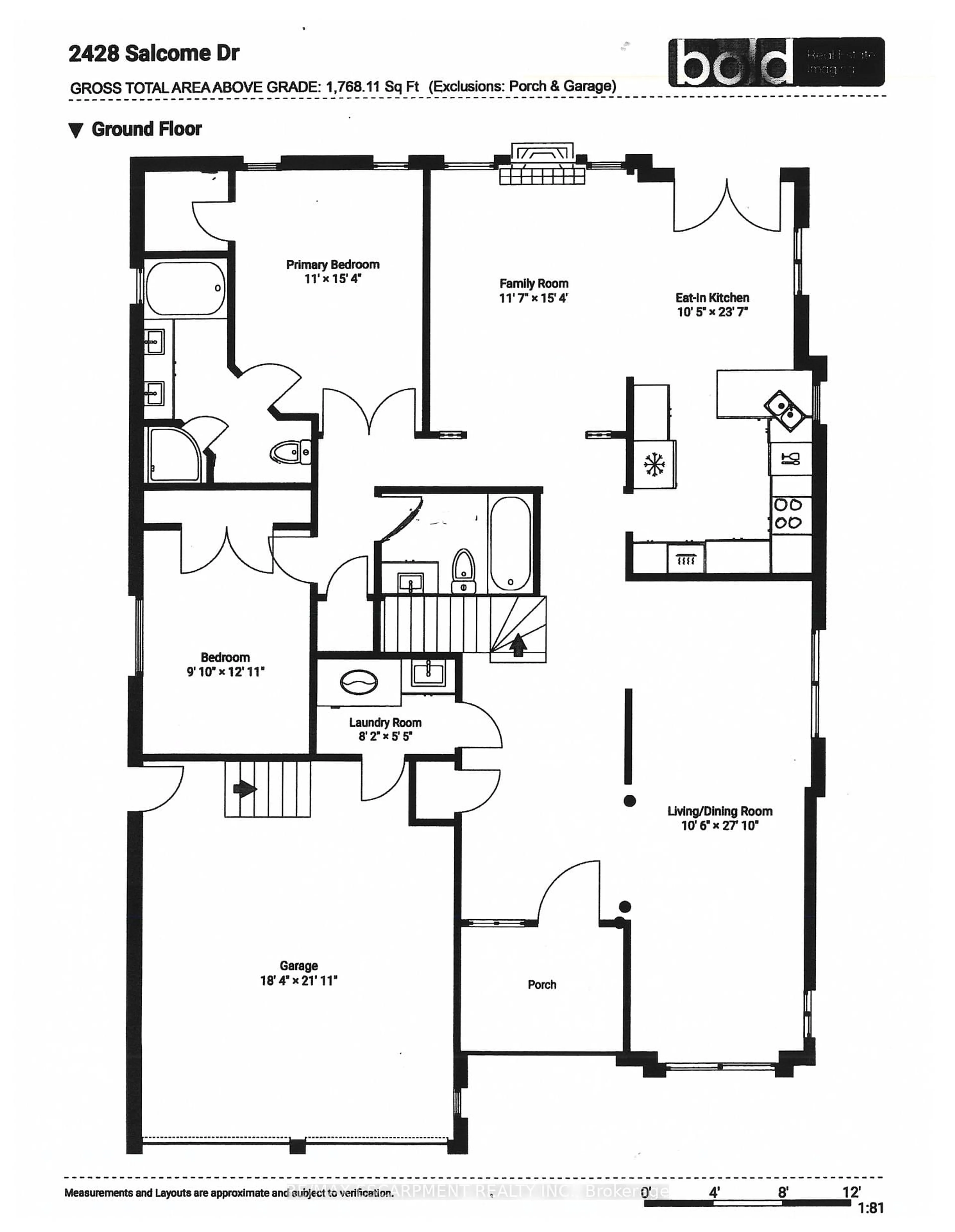 Floor plan for 2428 Salcome Dr, Oakville Ontario L6H 7N5
