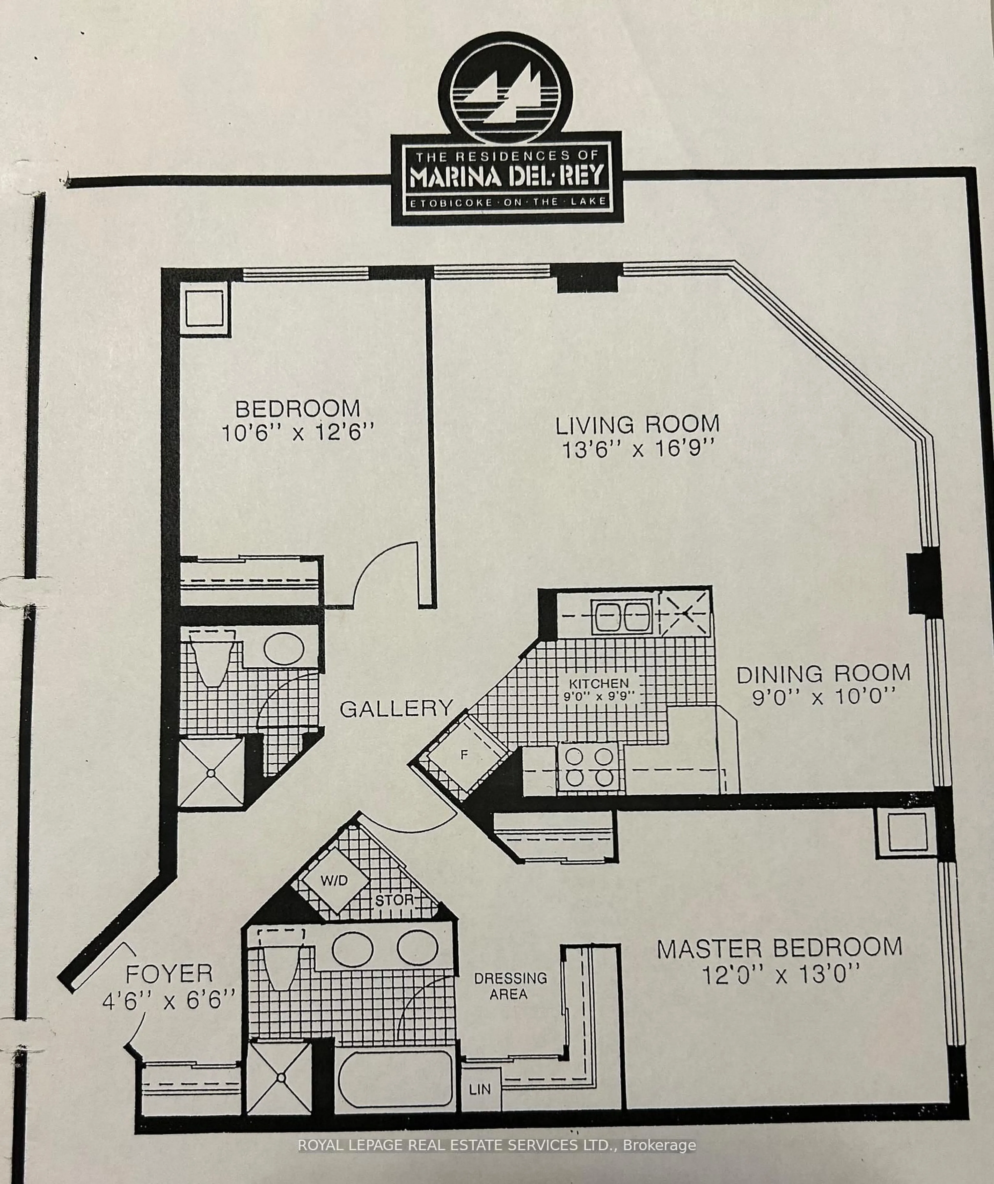 Floor plan for 2269 Lake Shore Blvd #611, Toronto Ontario M8V 3X6