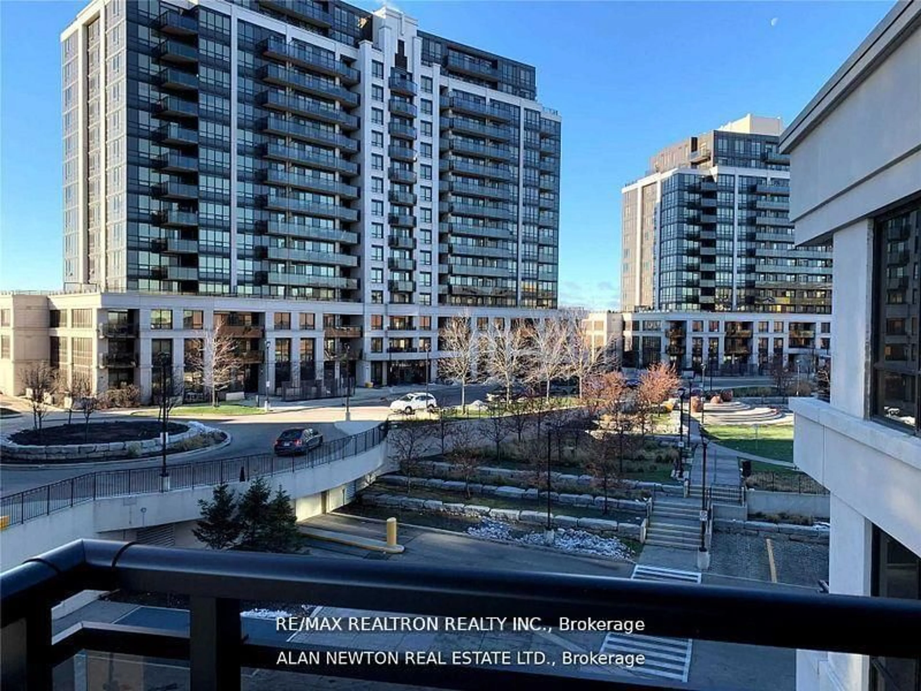 A pic from outside/outdoor area/front of a property/back of a property/a pic from drone, city buildings view from balcony for 1 De Boers Dr #314, Toronto Ontario M3J 0G6