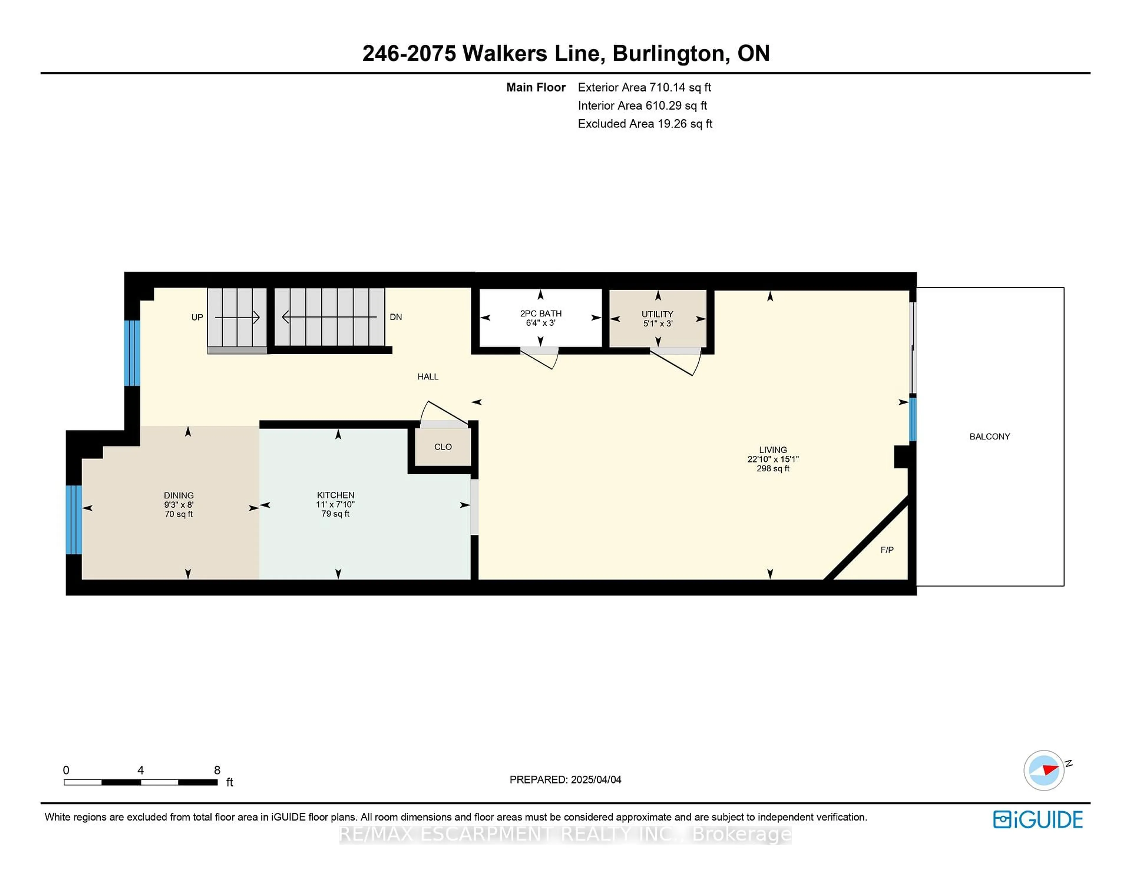 Floor plan for 2075 Walkers Line #246, Burlington Ontario L7M 4G7