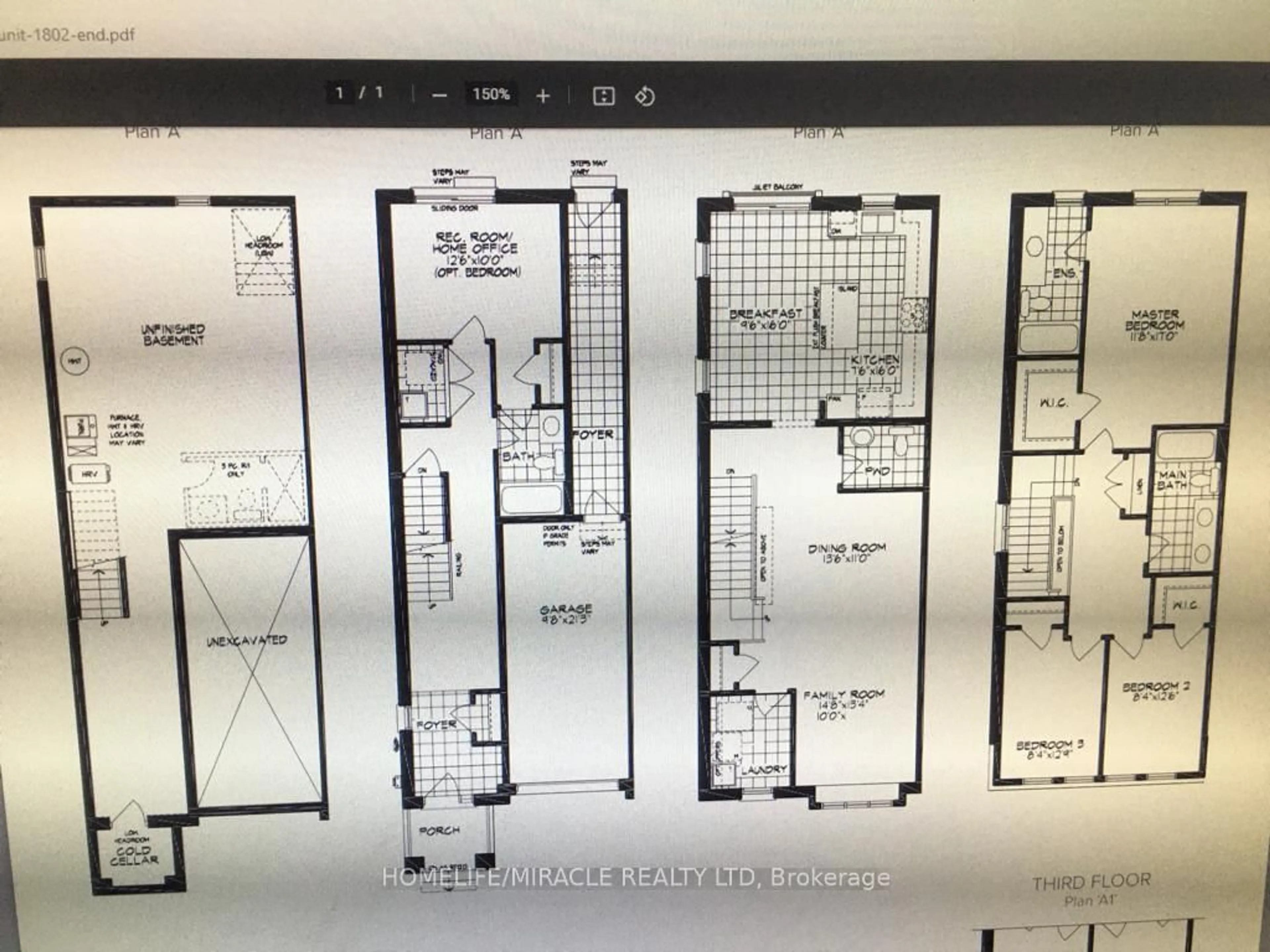 Floor plan for 35 Stewardship Rd #5-160, Brampton Ontario L7A 4W5