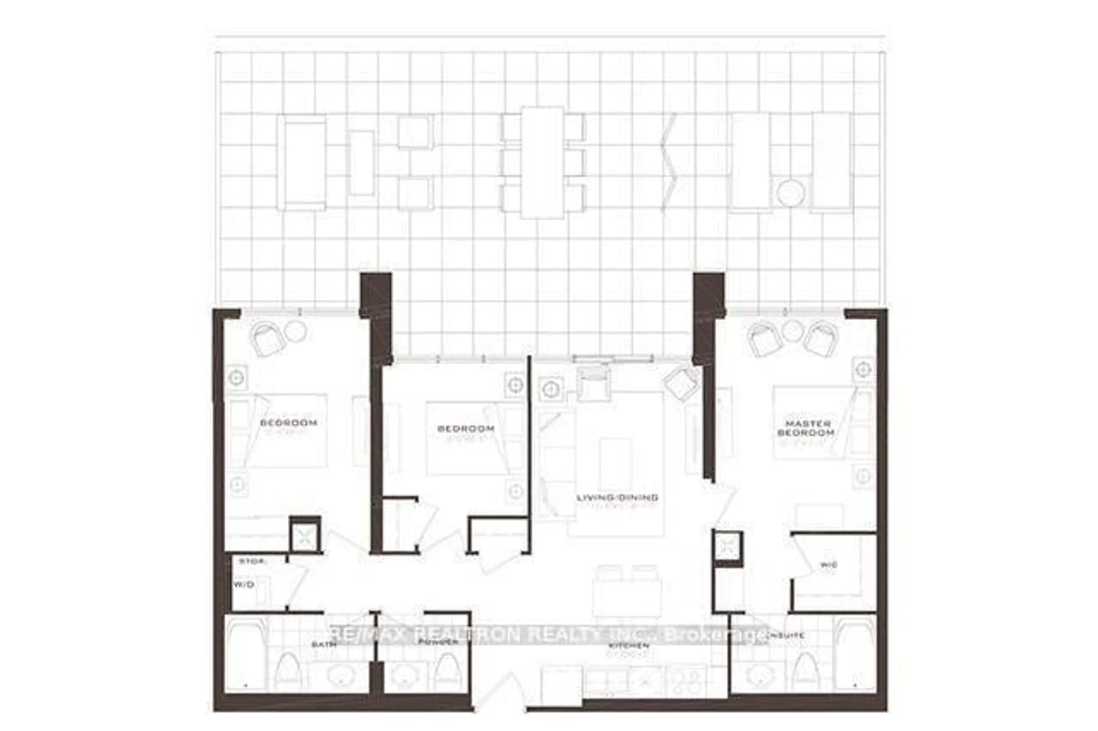 Floor plan for 830 Lawrence Ave #917, Toronto Ontario M6A 0A2