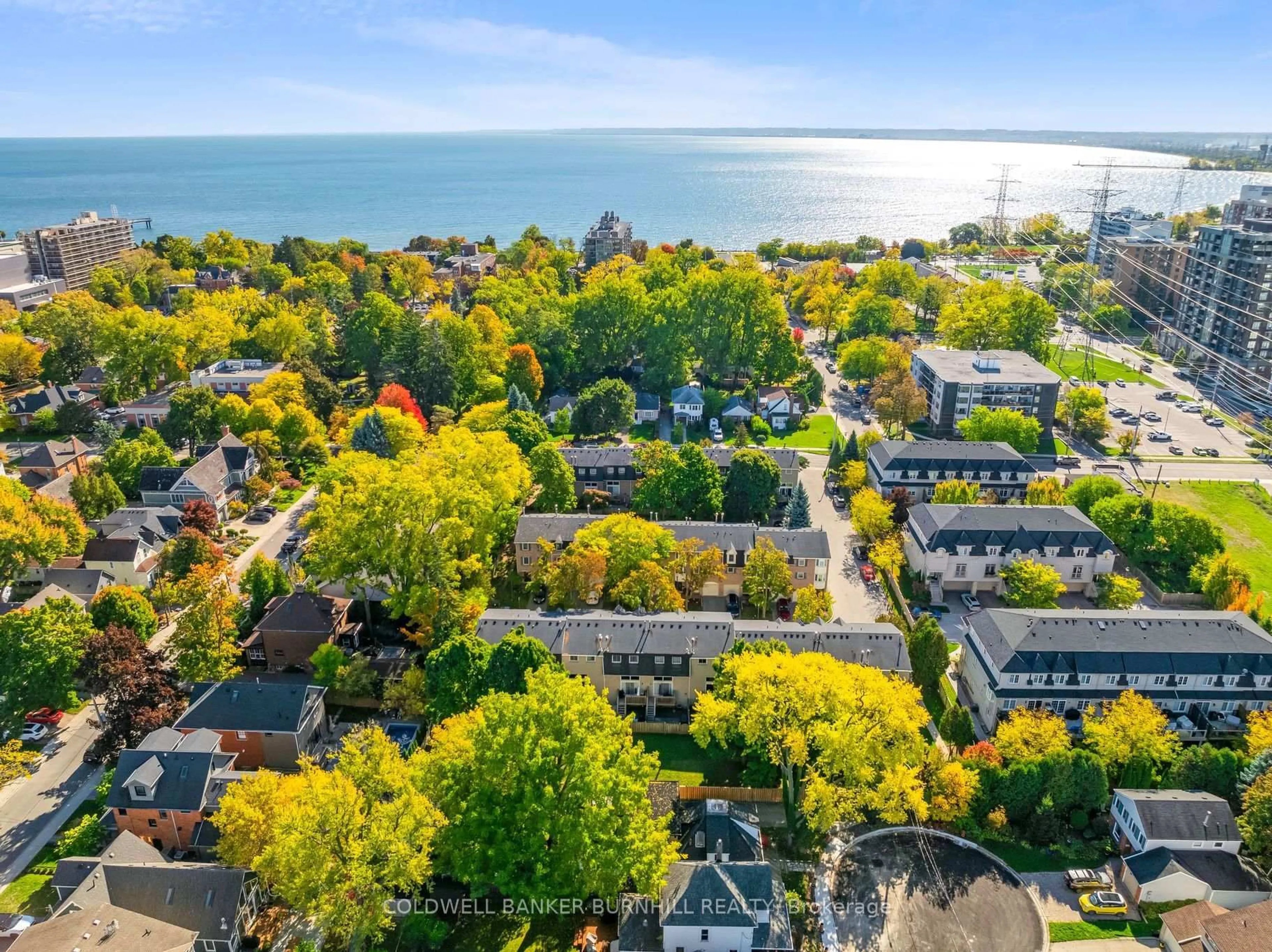 A pic from outside/outdoor area/front of a property/back of a property/a pic from drone, water/lake/river/ocean view for 1357 ONTARIO St #23, Burlington Ontario L7S 1E9