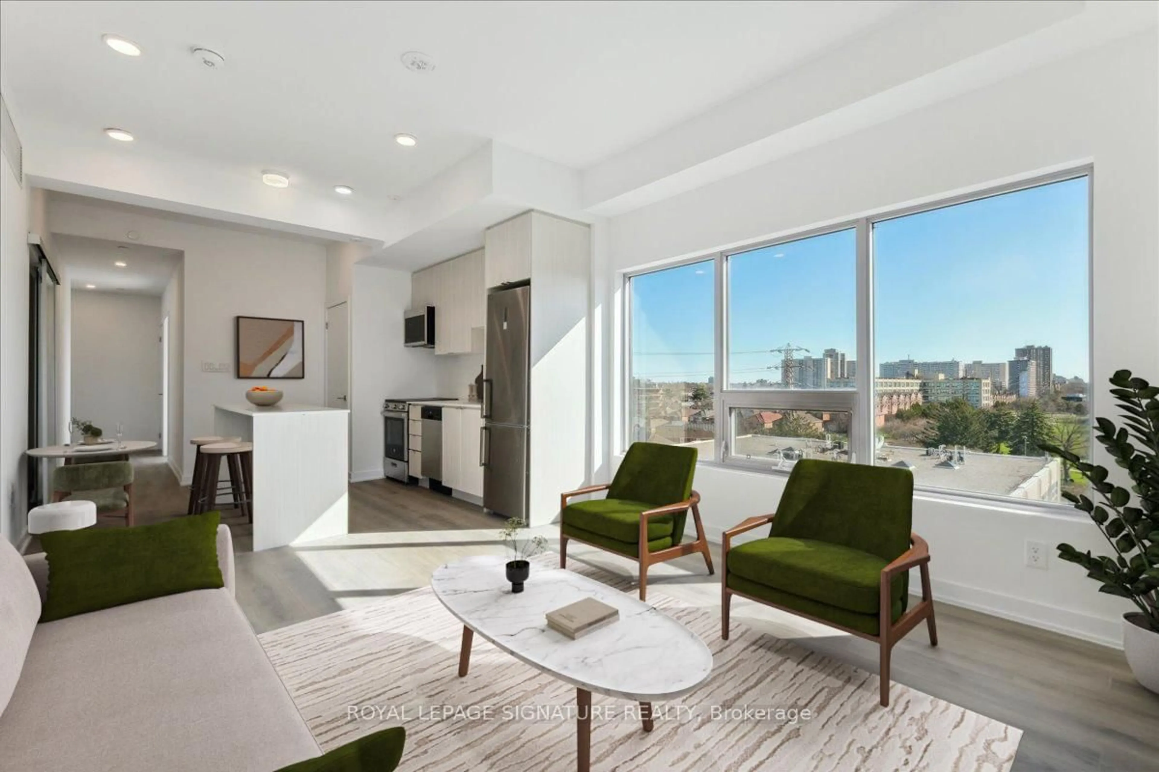 Living room with furniture, unknown for 2433 Dufferin St #701, Toronto Ontario M6E 3T3