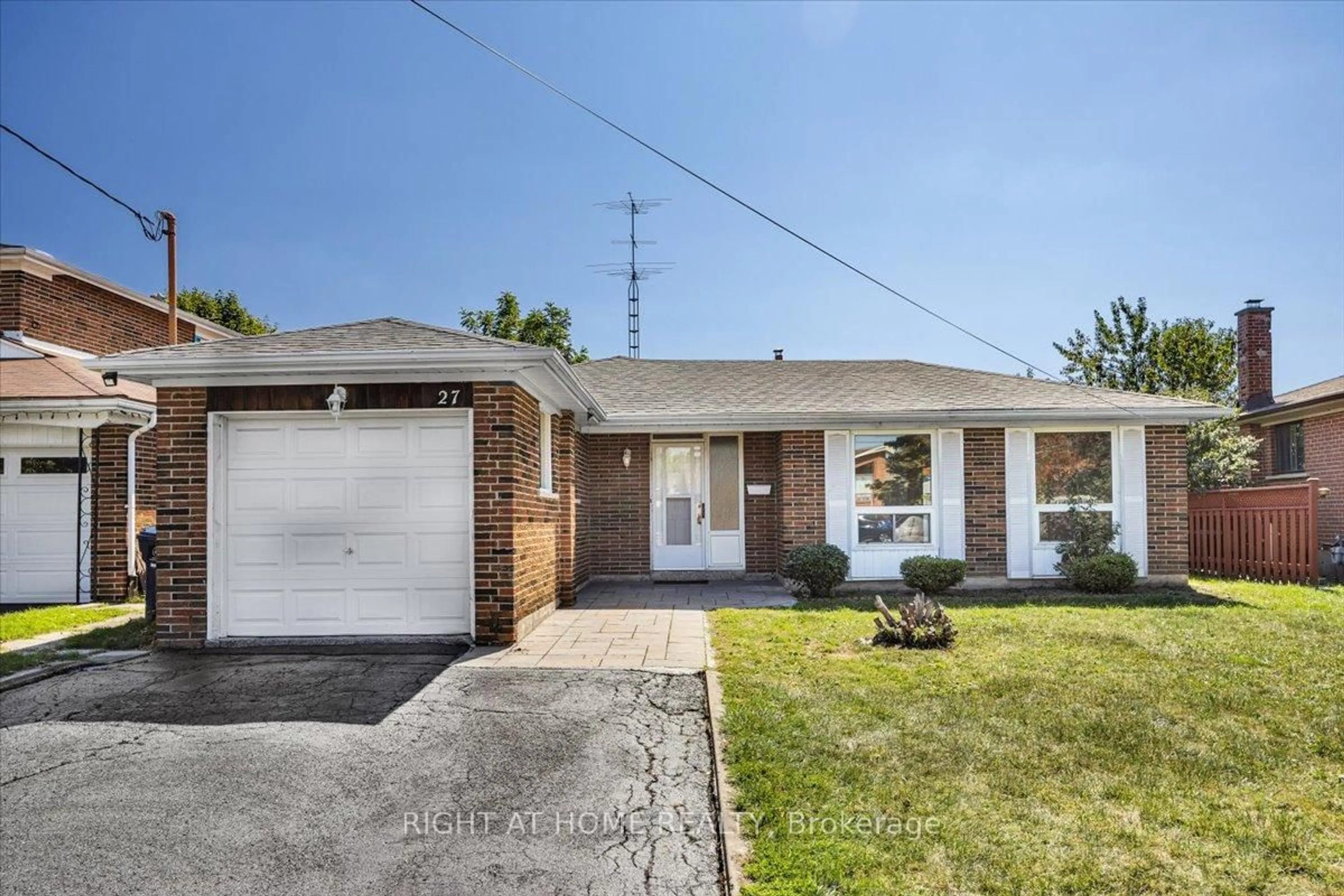 Home with brick exterior material, street for 27 Villata Gdns, Toronto Ontario M3J 1J7