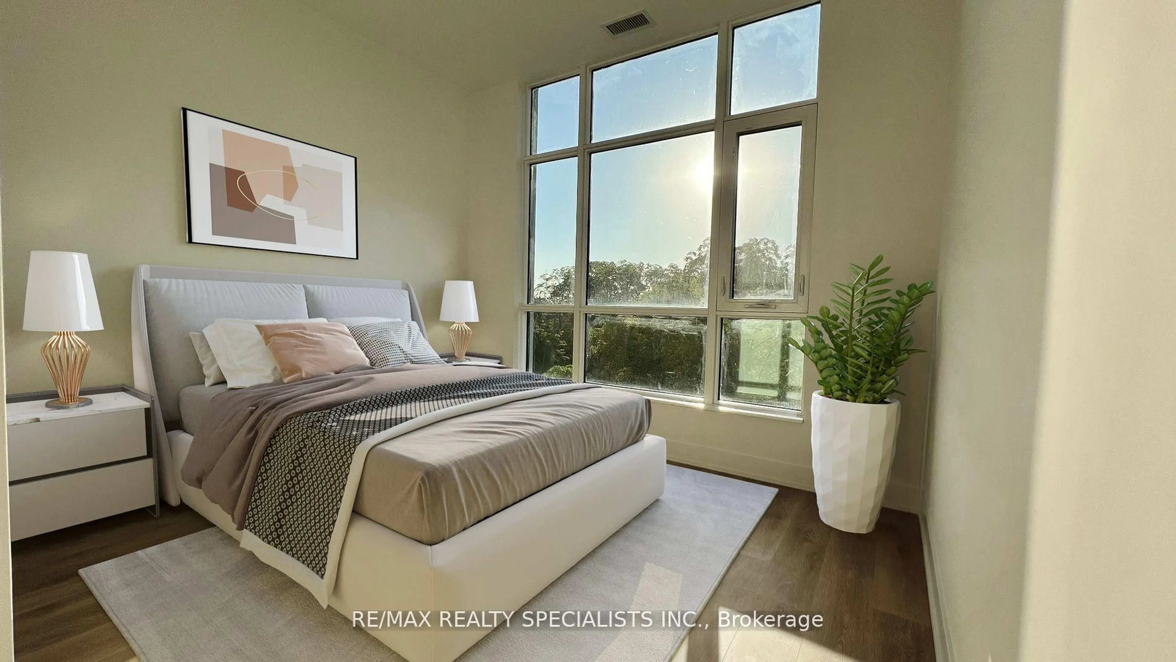 Bedroom with bed, unknown for 202 Burnhamthorpe Rd #302, Mississauga Ontario L5A 4L4