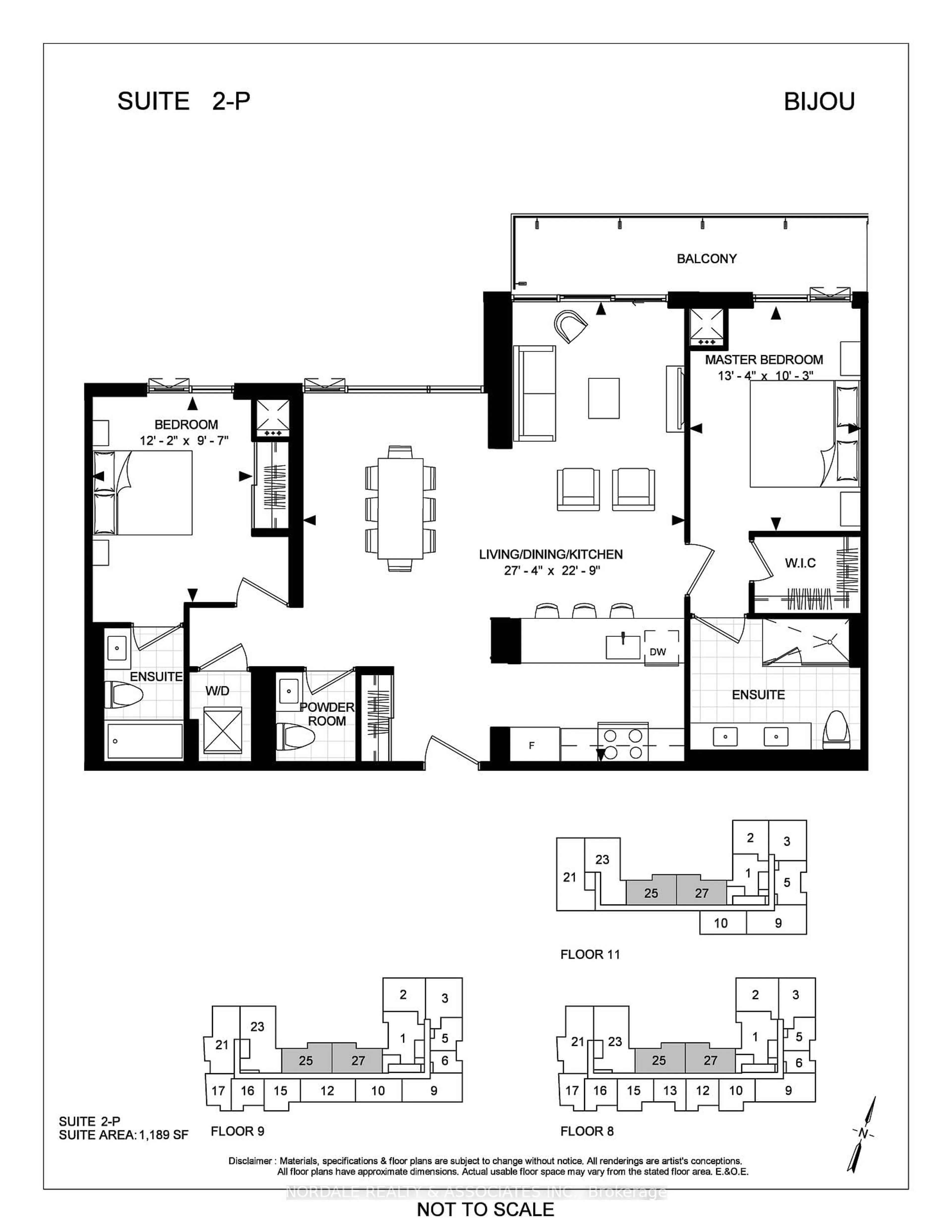 Floor plan for 2450 Bloor St #1125, Toronto Ontario M6S 1R2