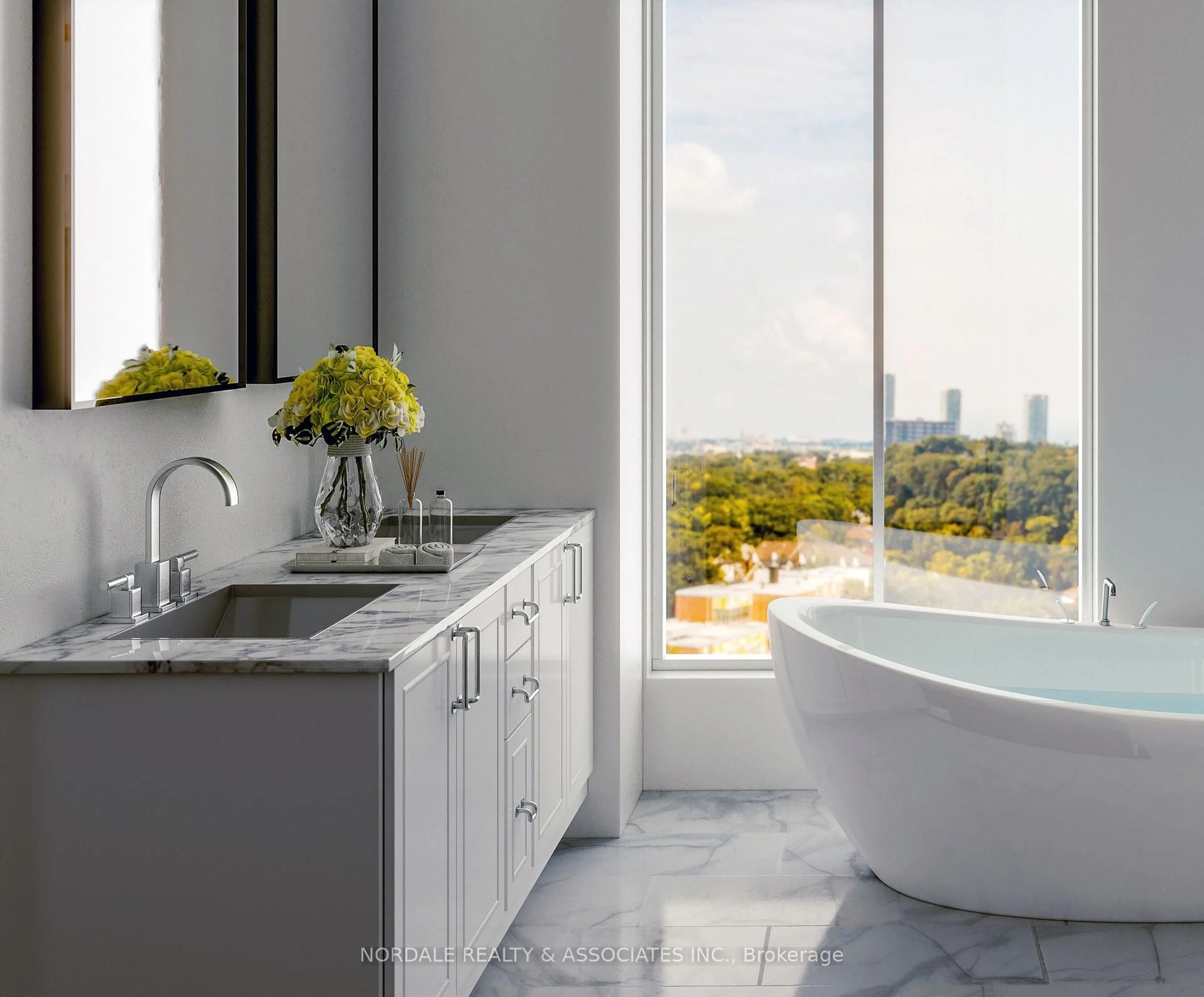 Contemporary bathroom, ceramic/tile floor for 2450 Bloor St #1125, Toronto Ontario M6S 1R2