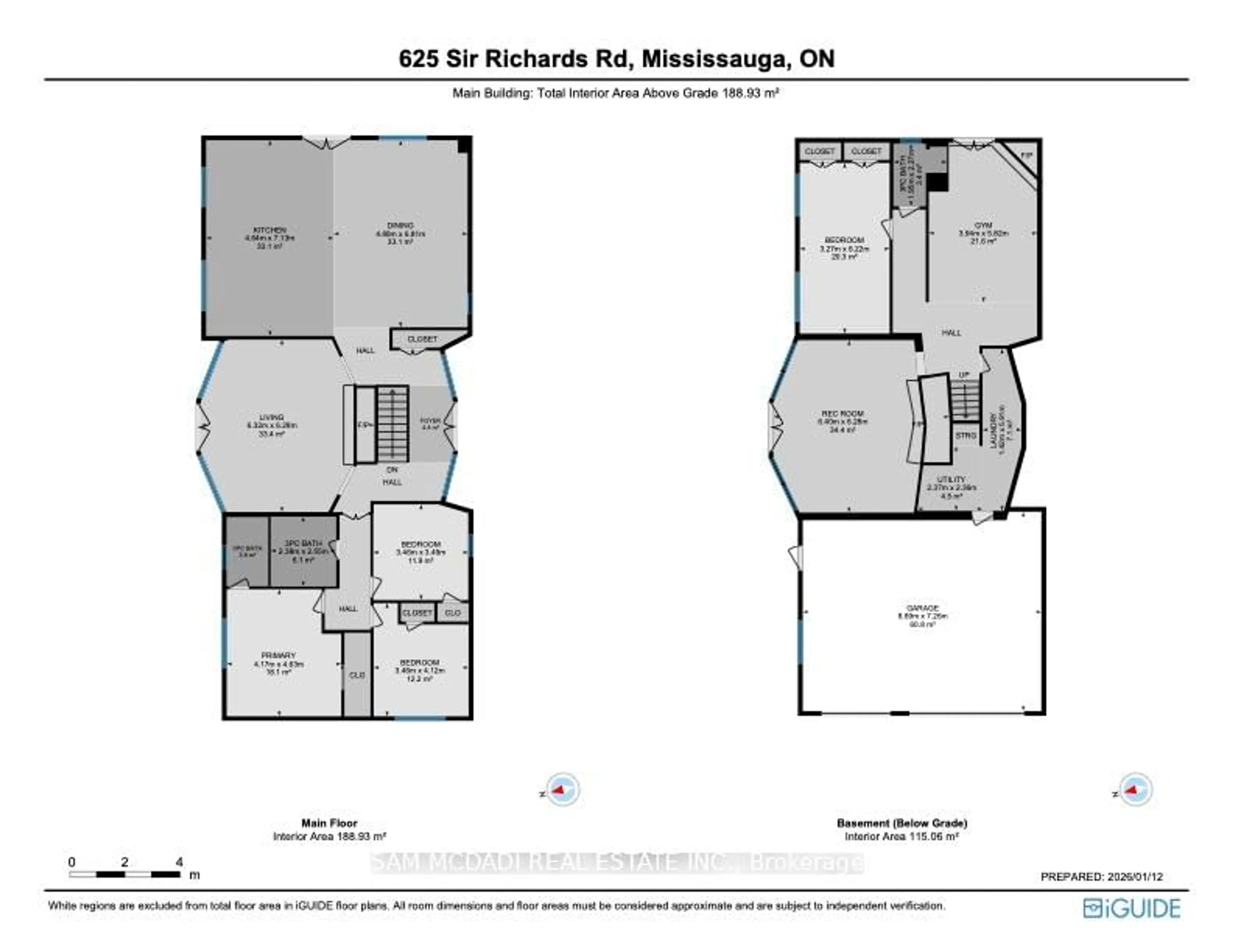 Floor plan for 625 Sir Richard's Rd, Mississauga Ontario L5C 1A3