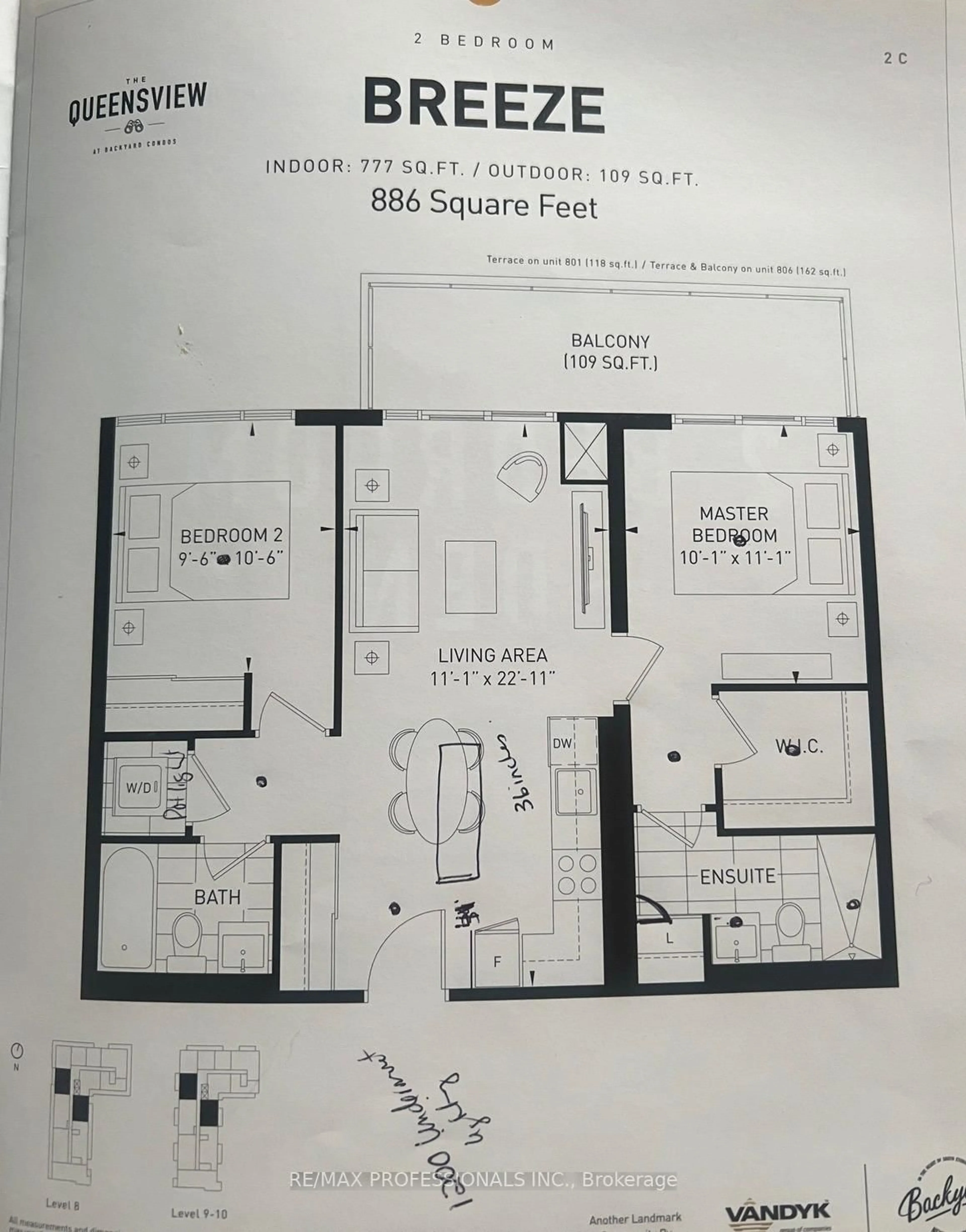 Floor plan for 25 Neighbourhood Lane #901, Toronto Ontario M9Y 0C4