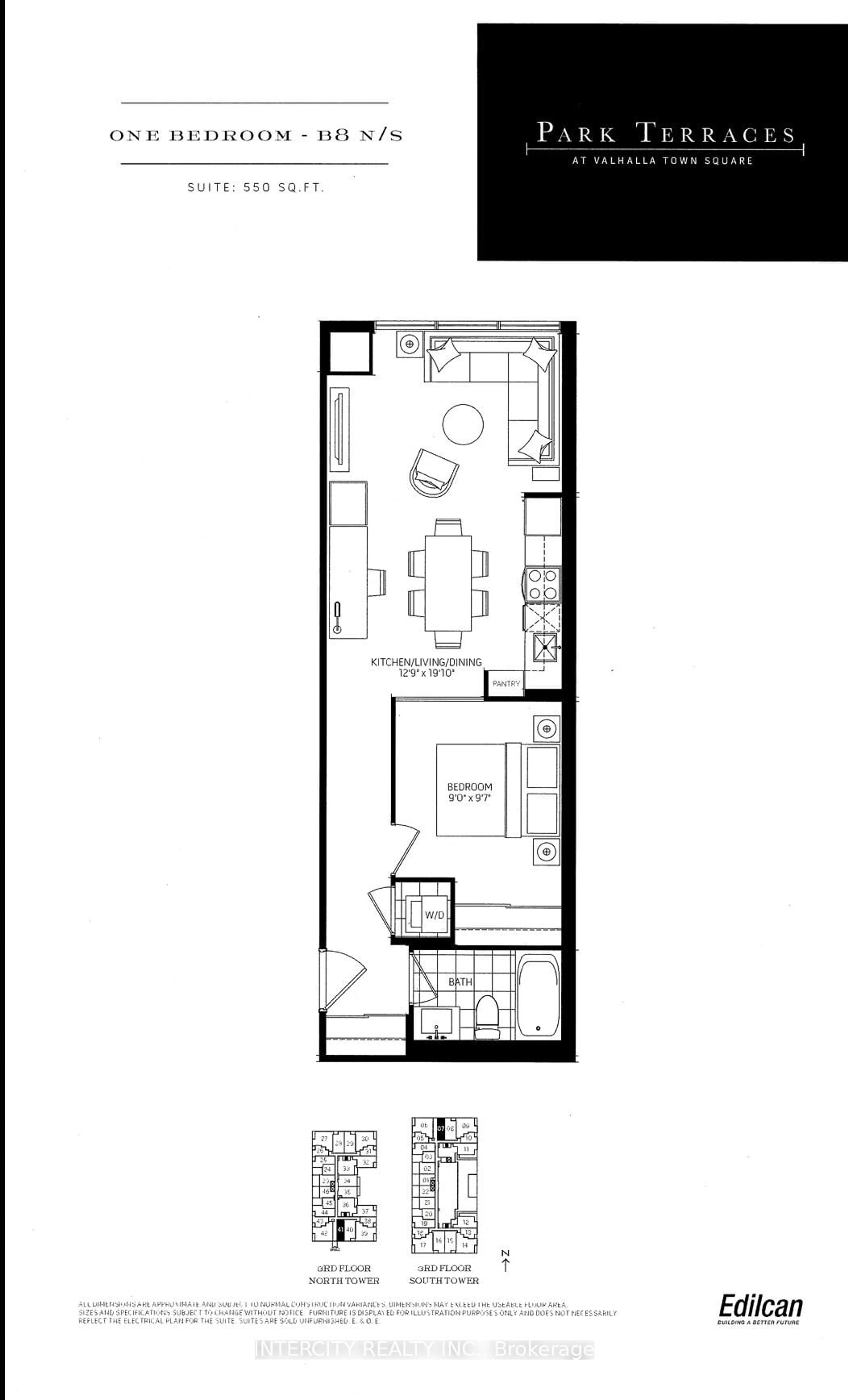 Floor plan for 26 Gibbs Rd #341, Toronto Ontario M9B 0E3
