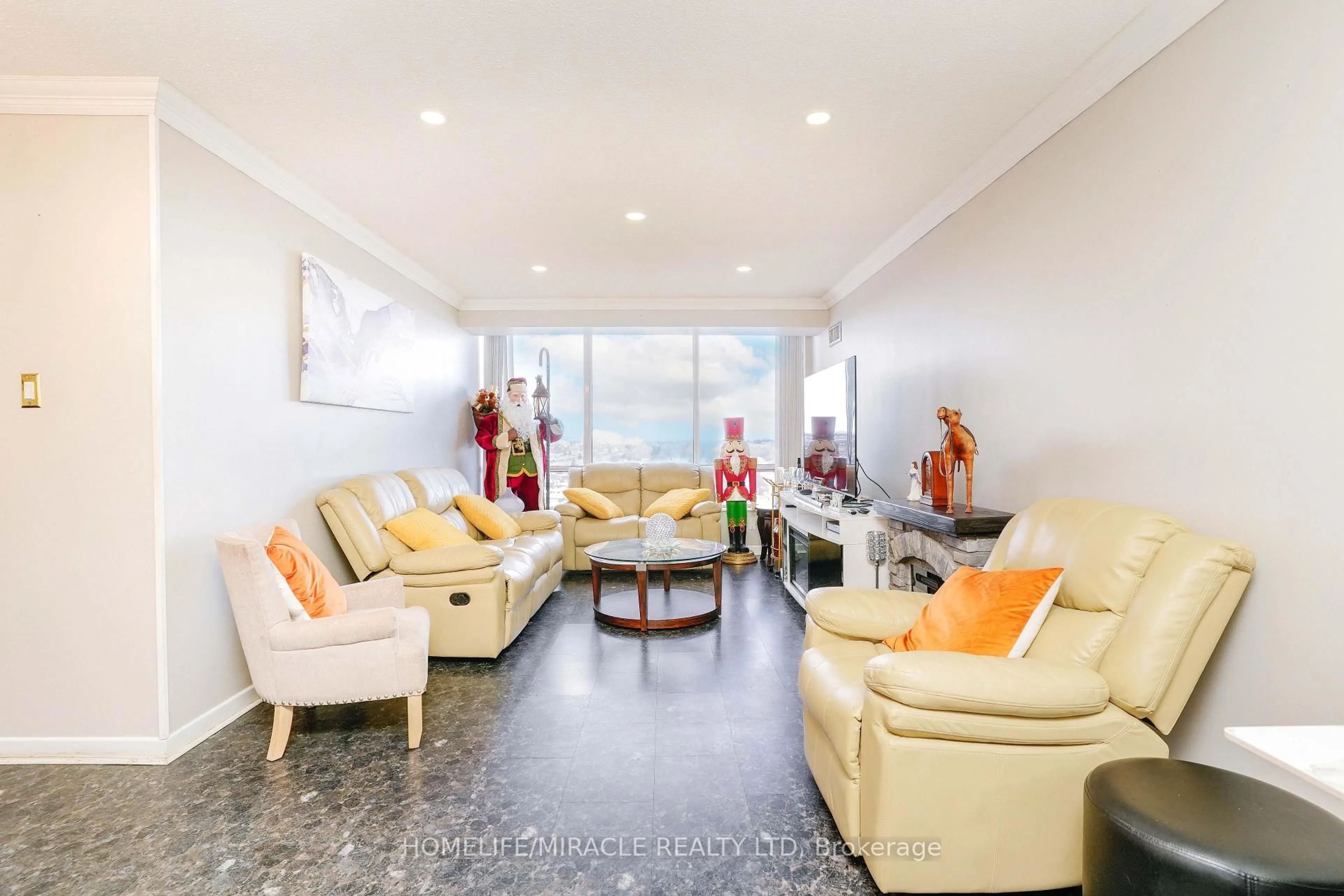 Living room with furniture, unknown for 26 Hanover Rd #1705, Brampton Ontario L6S 4T2