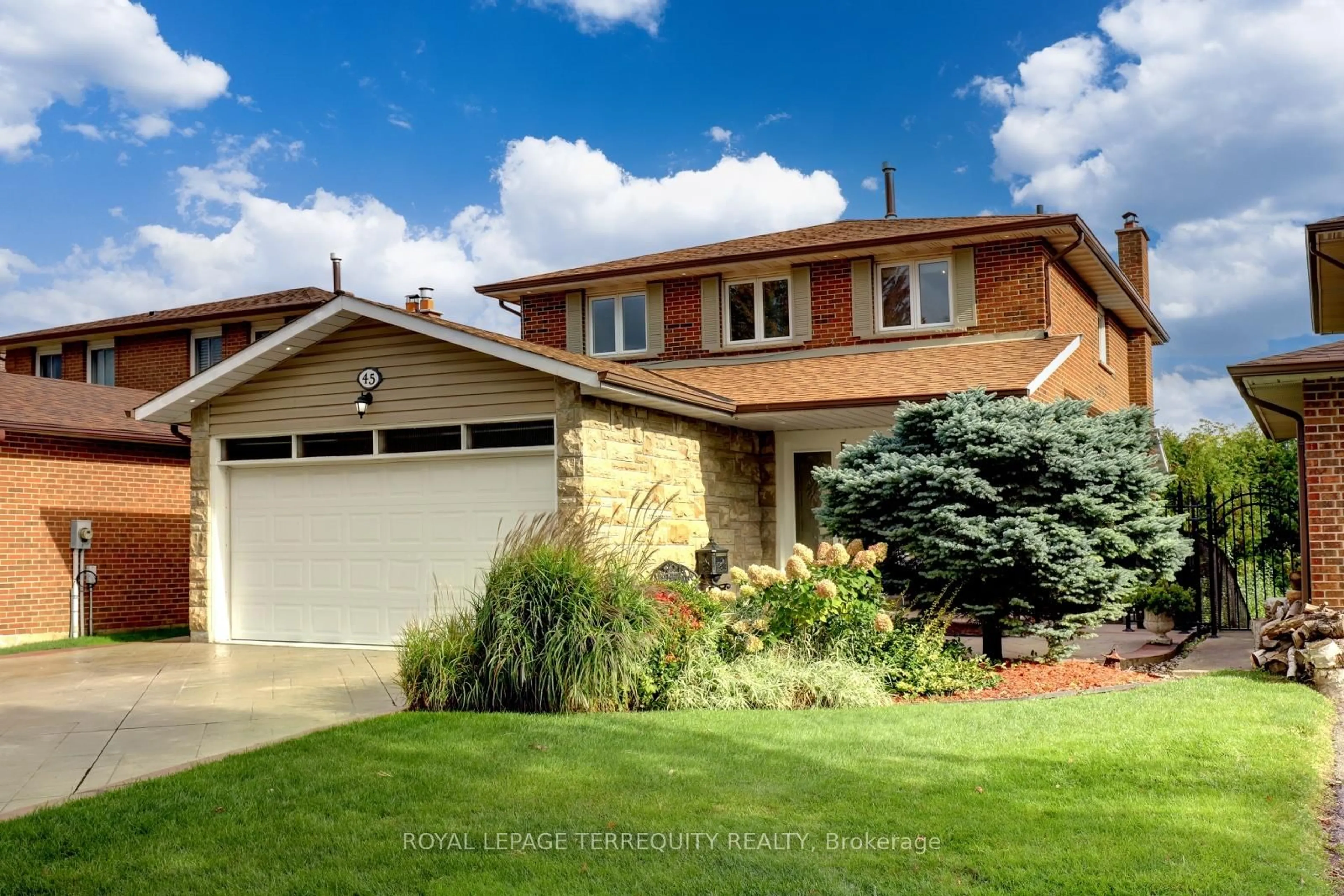 Home with brick exterior material, street for 45 Princeton Terr, Brampton Ontario L6S 3S4