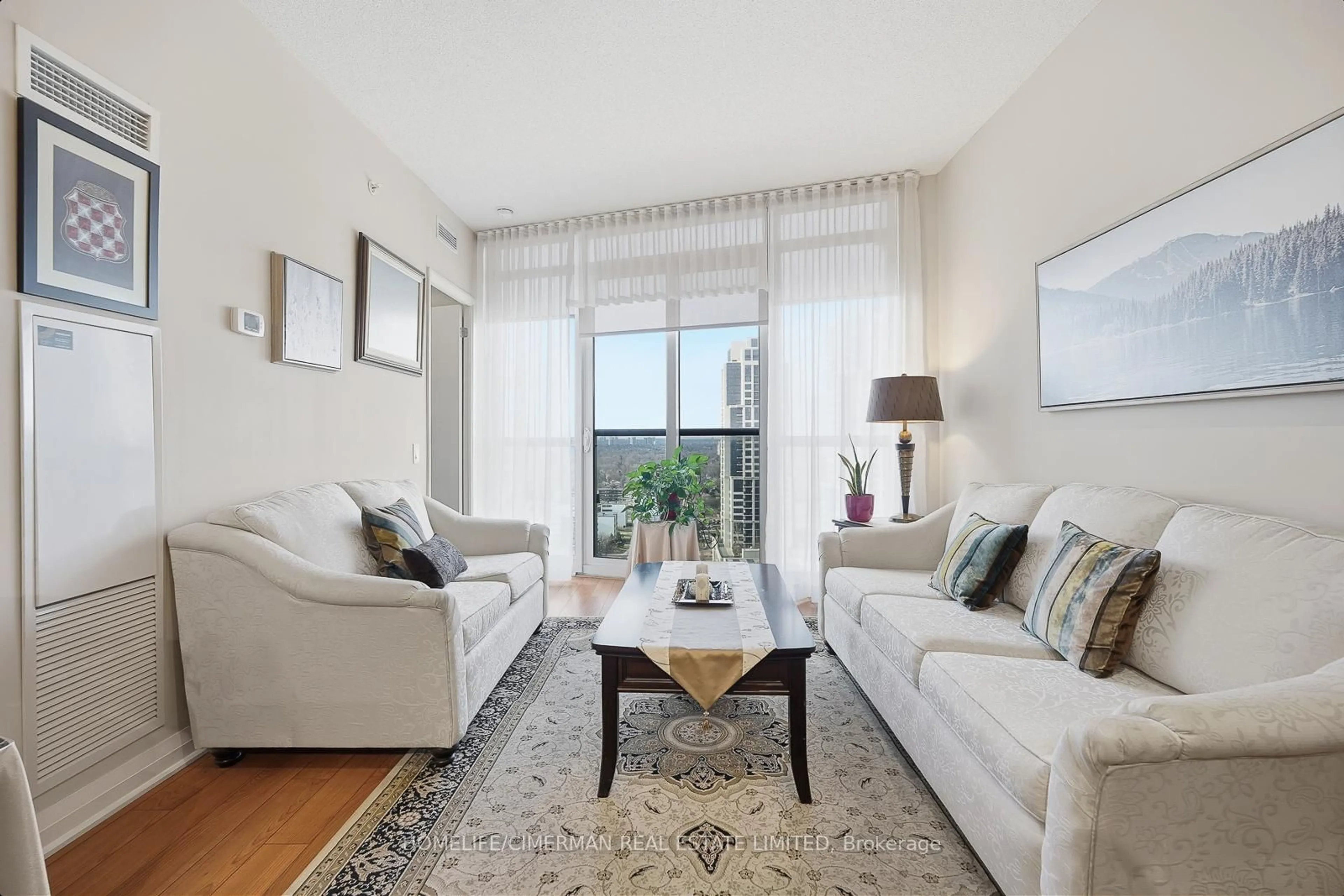 Living room with furniture, unknown for 1 Valhalla Inn Rd #2006, Toronto Ontario M9B 1S9