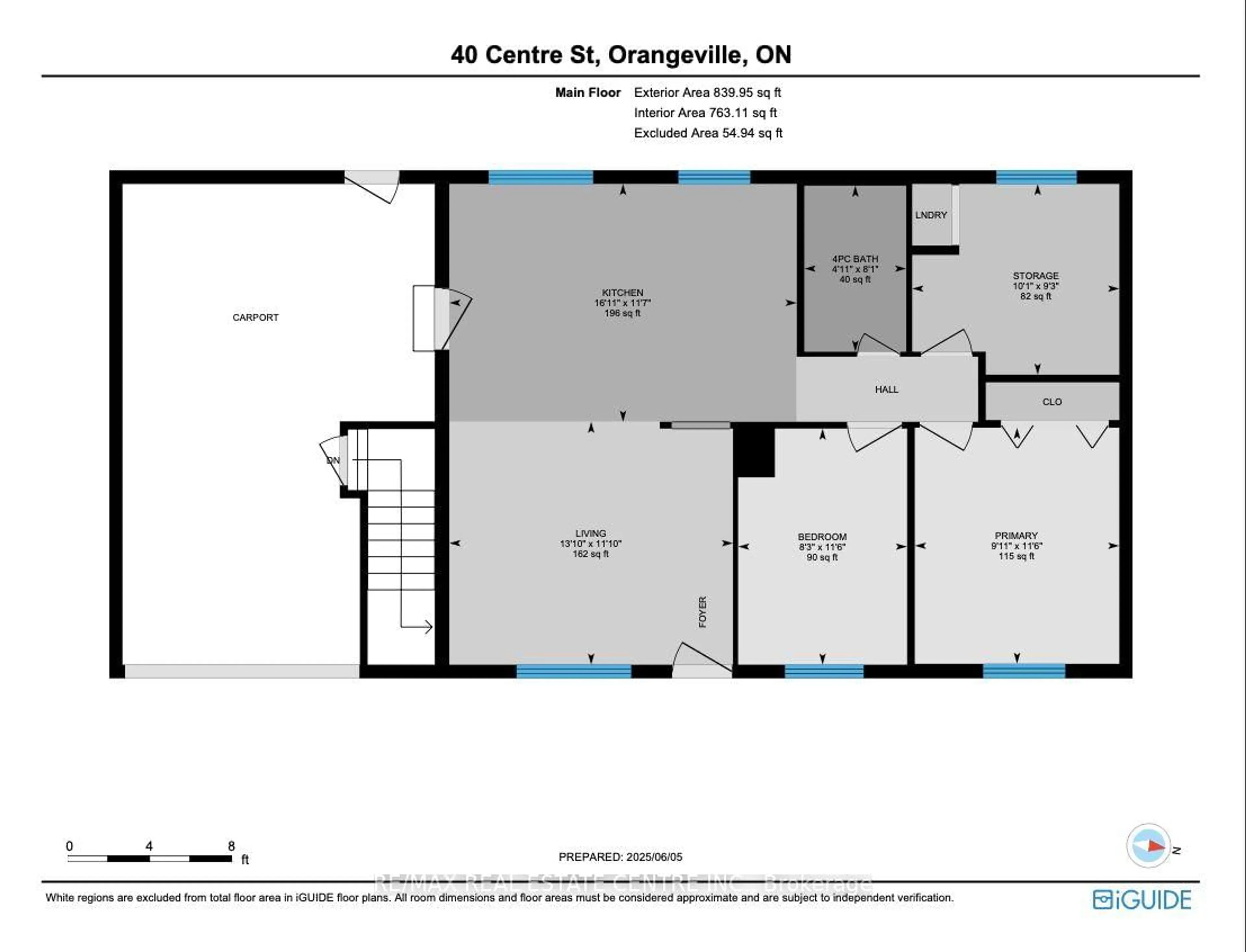 Floor plan for 40 Centre St, Orangeville Ontario L9W 2X2