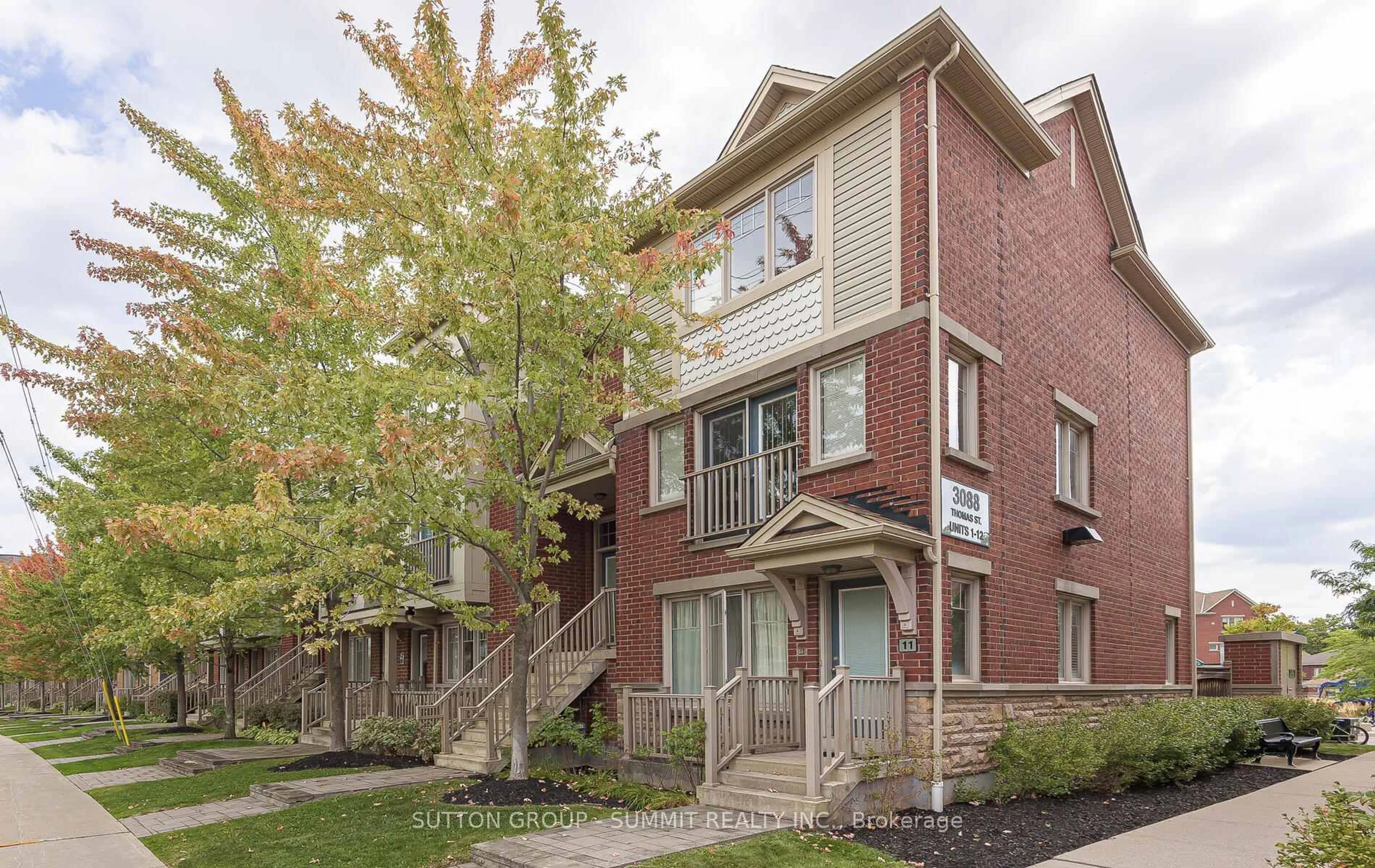 Home with brick exterior material, street for 3088 Thomas St #8, Mississauga Ontario L5M 0T2
