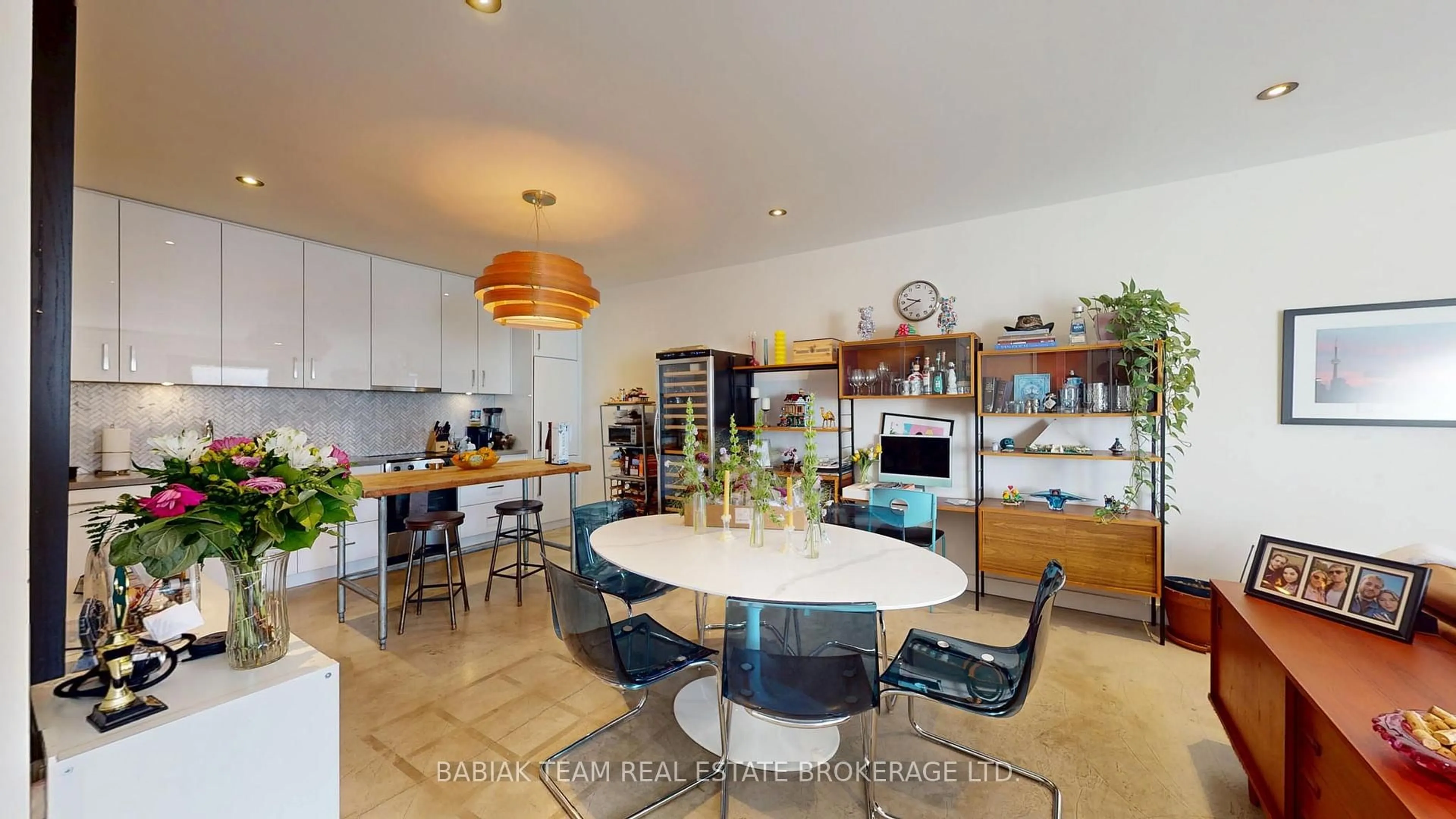 Open concept kitchen, ceramic/tile floor for 3212 Dundas St, Toronto Ontario M6P 2A3