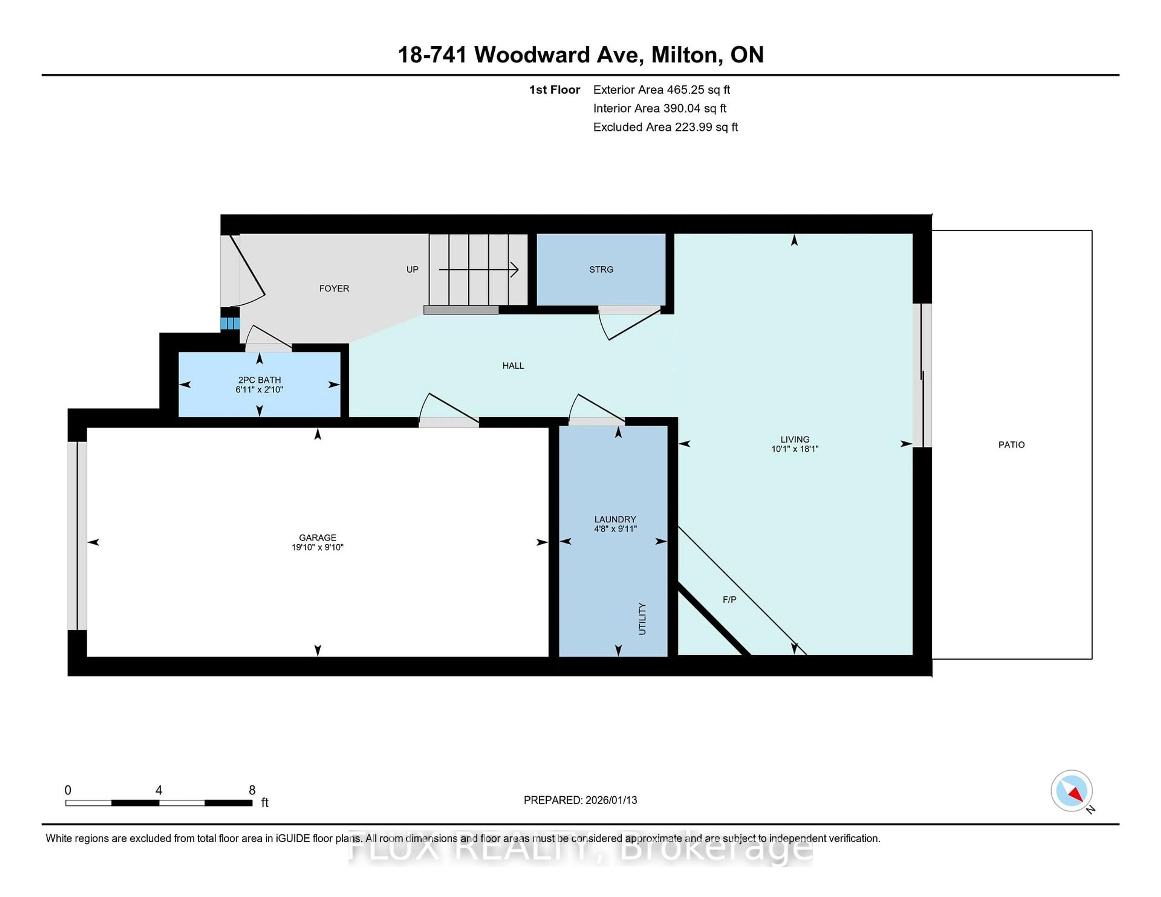 Floor plan for 741 Woodward Ave #18, Milton Ontario L9T 3T6