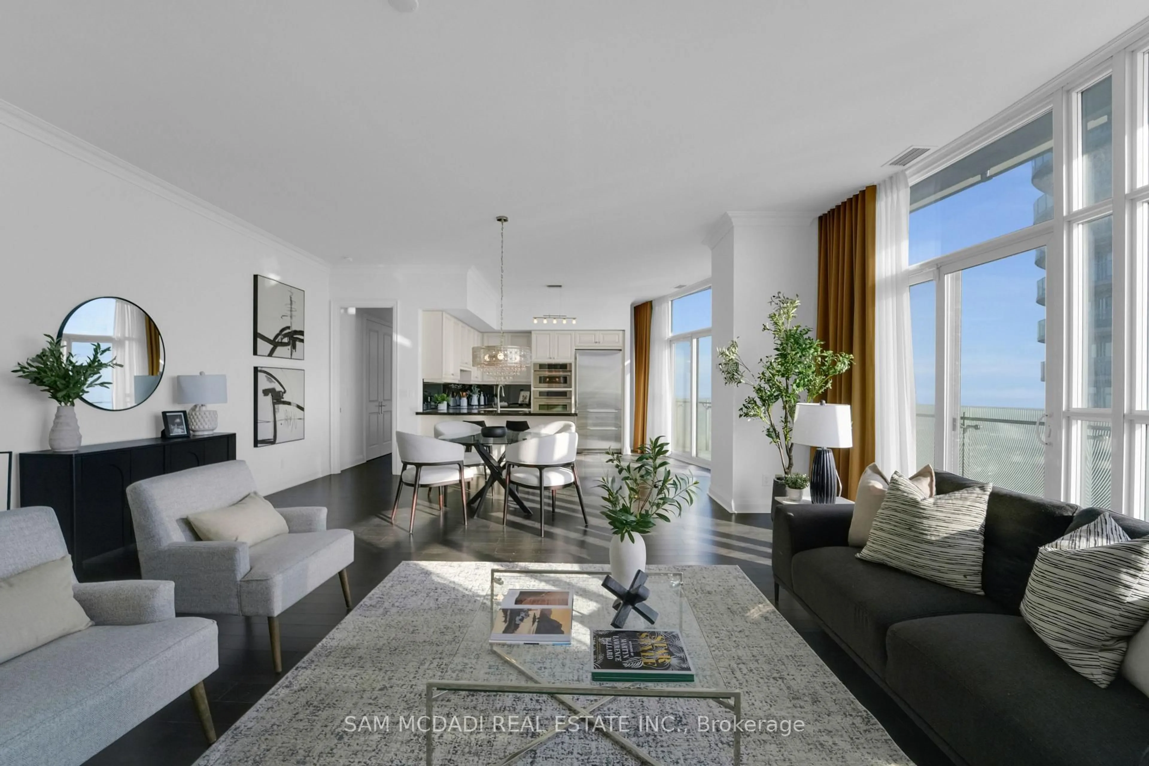 Living room with furniture, unknown for 50 Absolute Ave #PH3, Mississauga Ontario L4Z 0A8