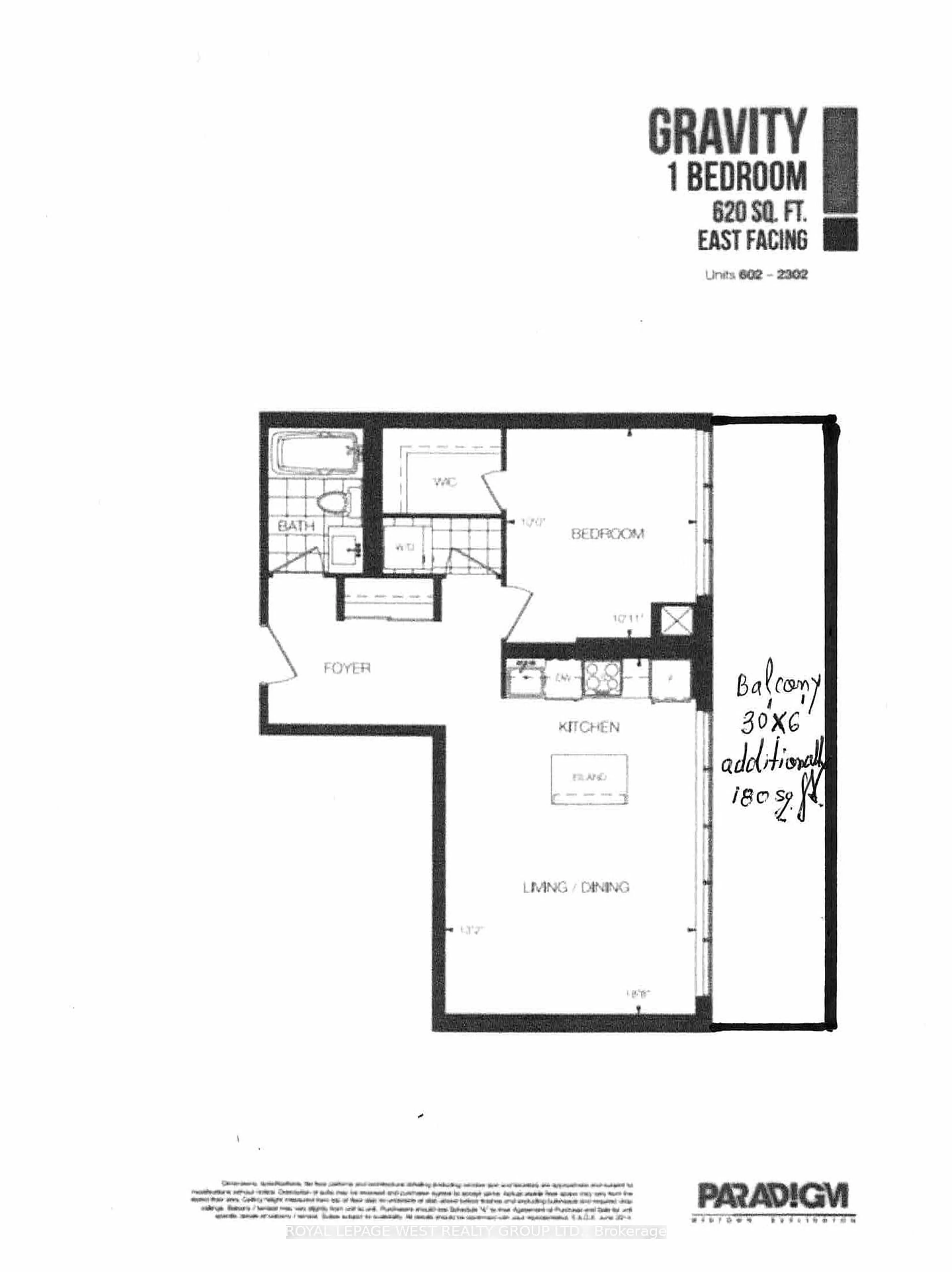 Floor plan for 2087 Fairview St #1002, Burlington Ontario L7R 0E5