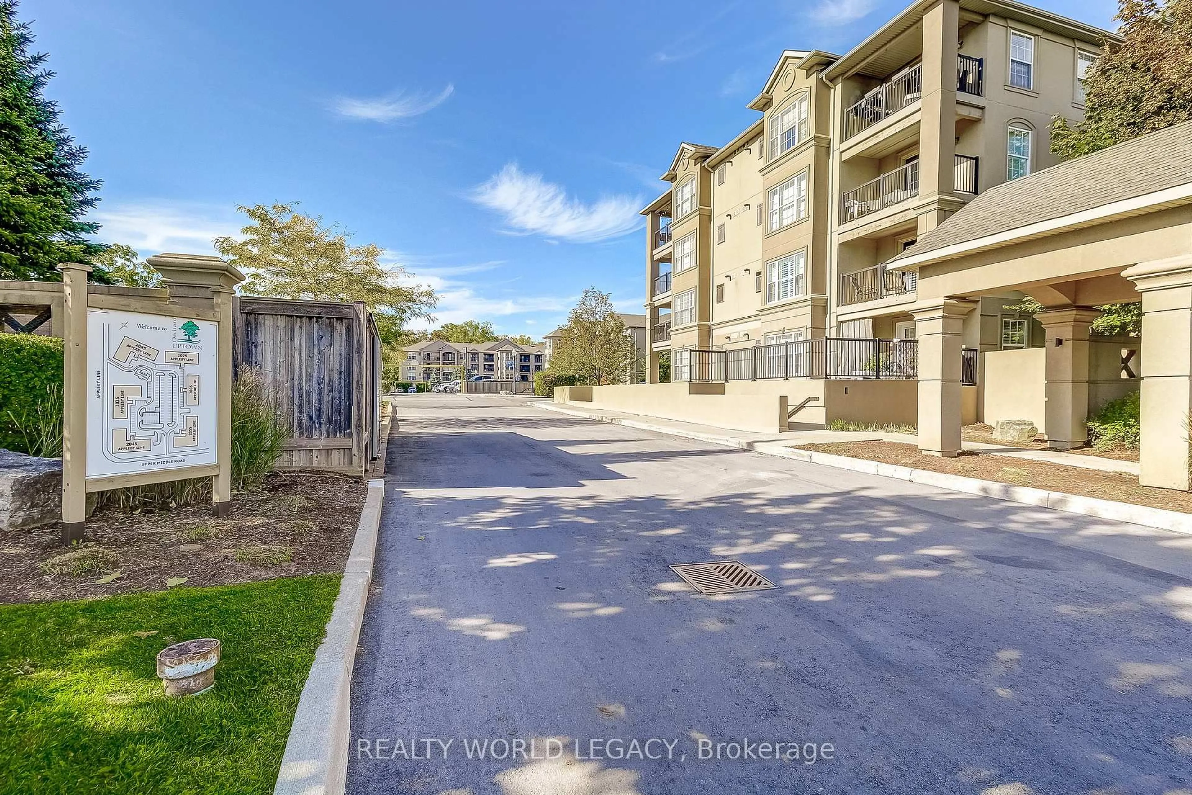 A pic from outside/outdoor area/front of a property/back of a property/a pic from drone, unknown for 2055 Appleby Line #103, Burlington Ontario L7L 7H1