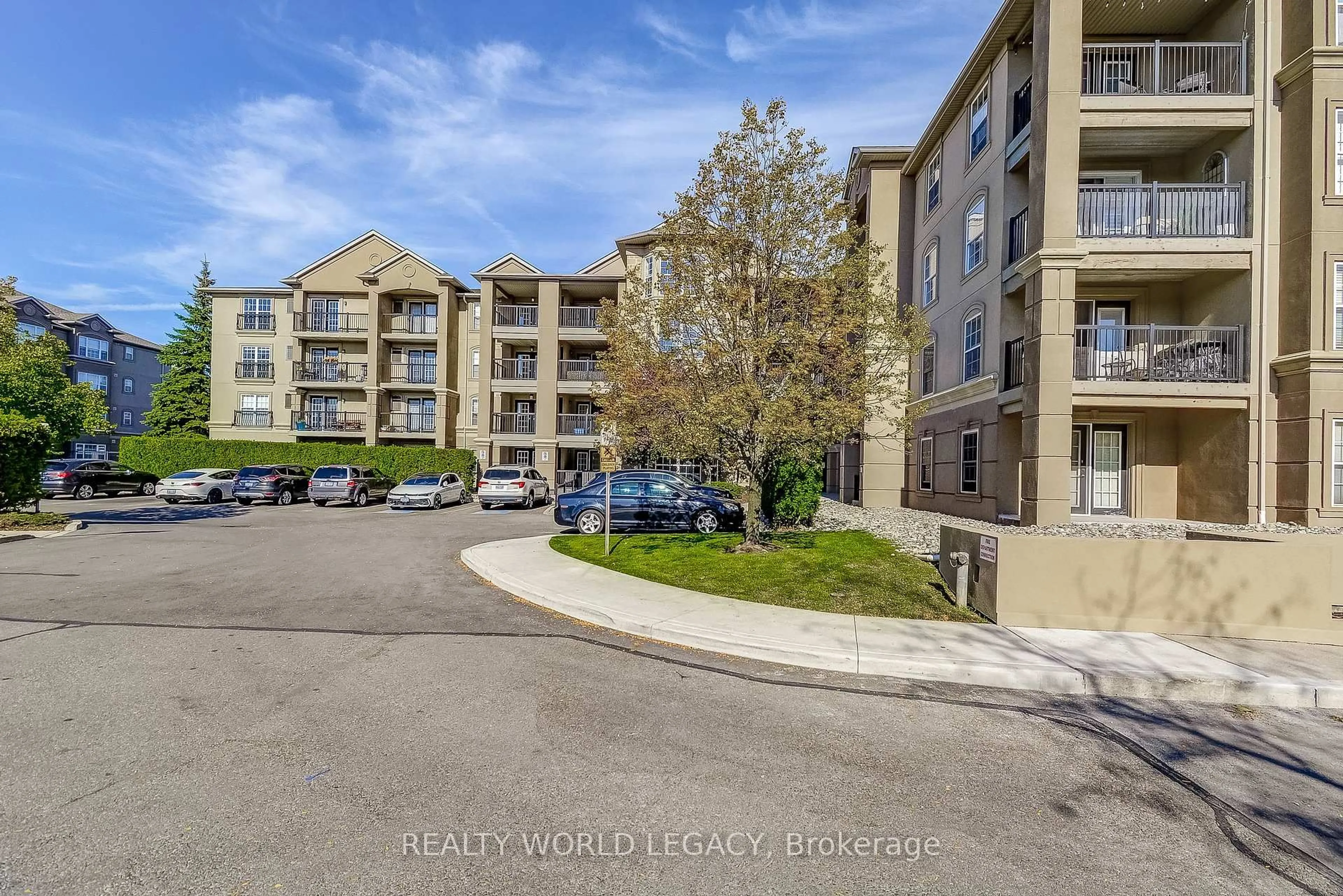 A pic from outside/outdoor area/front of a property/back of a property/a pic from drone, water/lake/river/ocean view for 2055 Appleby Line #103, Burlington Ontario L7L 7H1