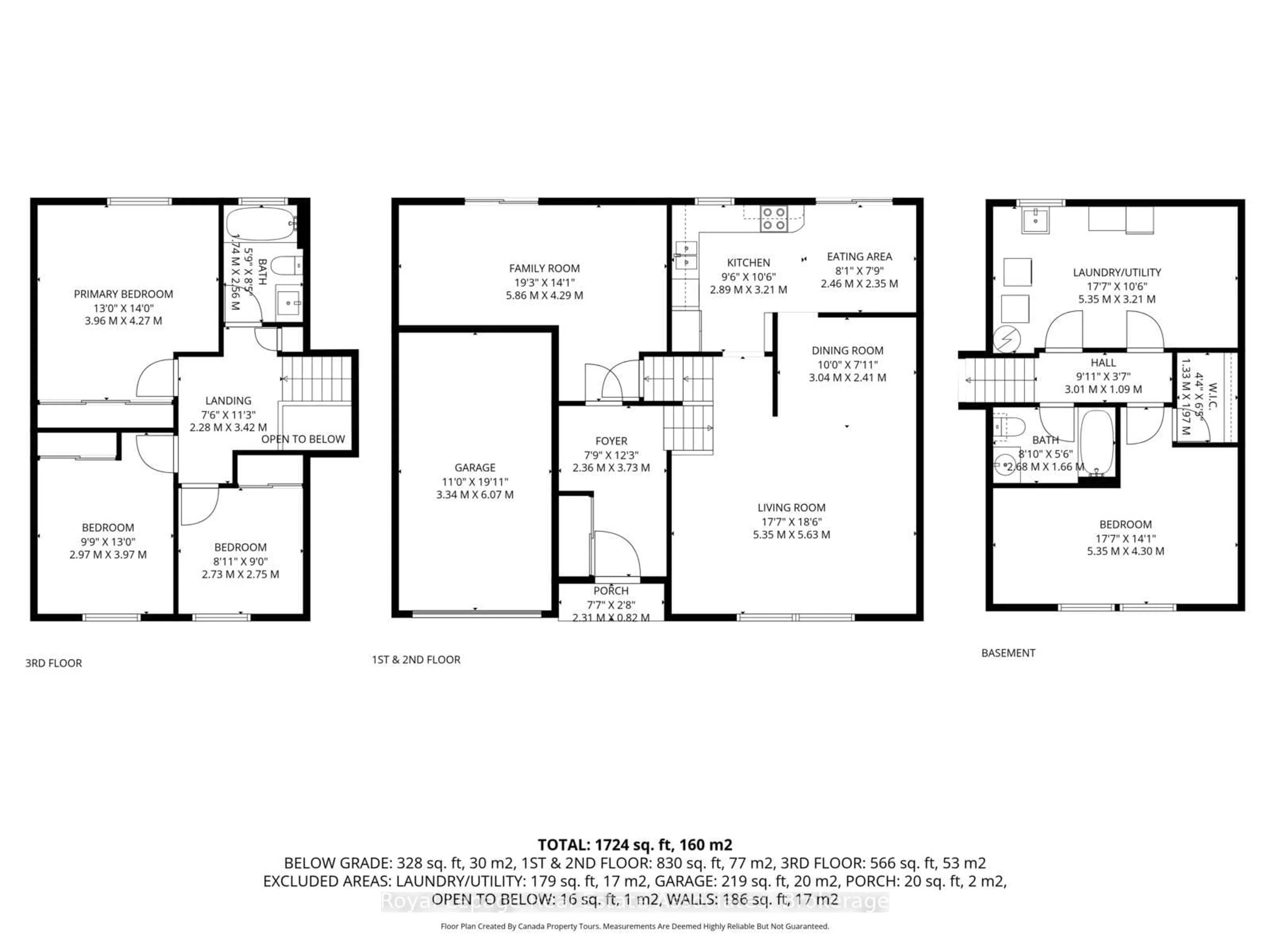 Floor plan for 358 Mcnabb Cres, Milton Ontario L9T 3G2
