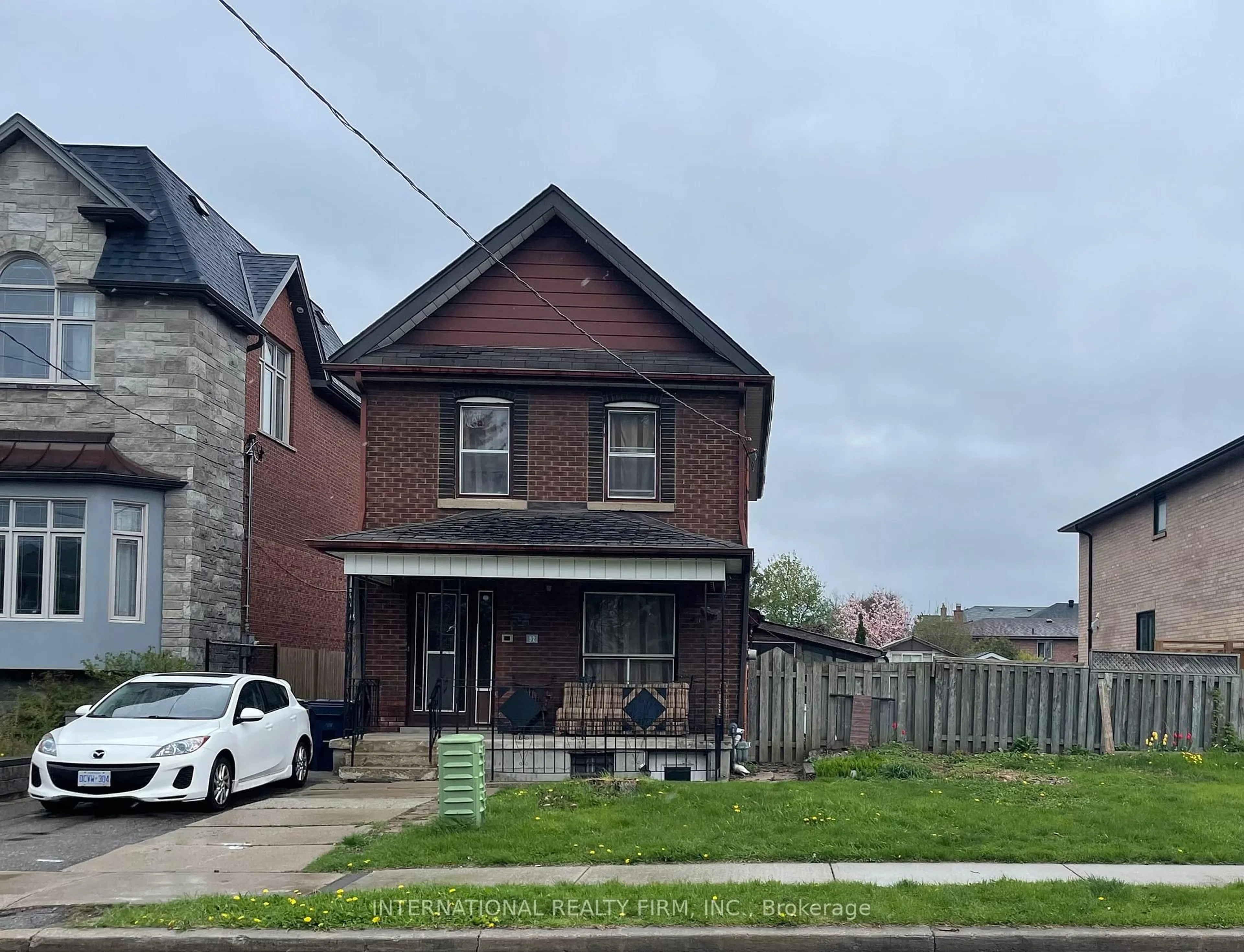 Home with brick exterior material, street for 92 Harding Ave, Toronto Ontario M6M 3A5