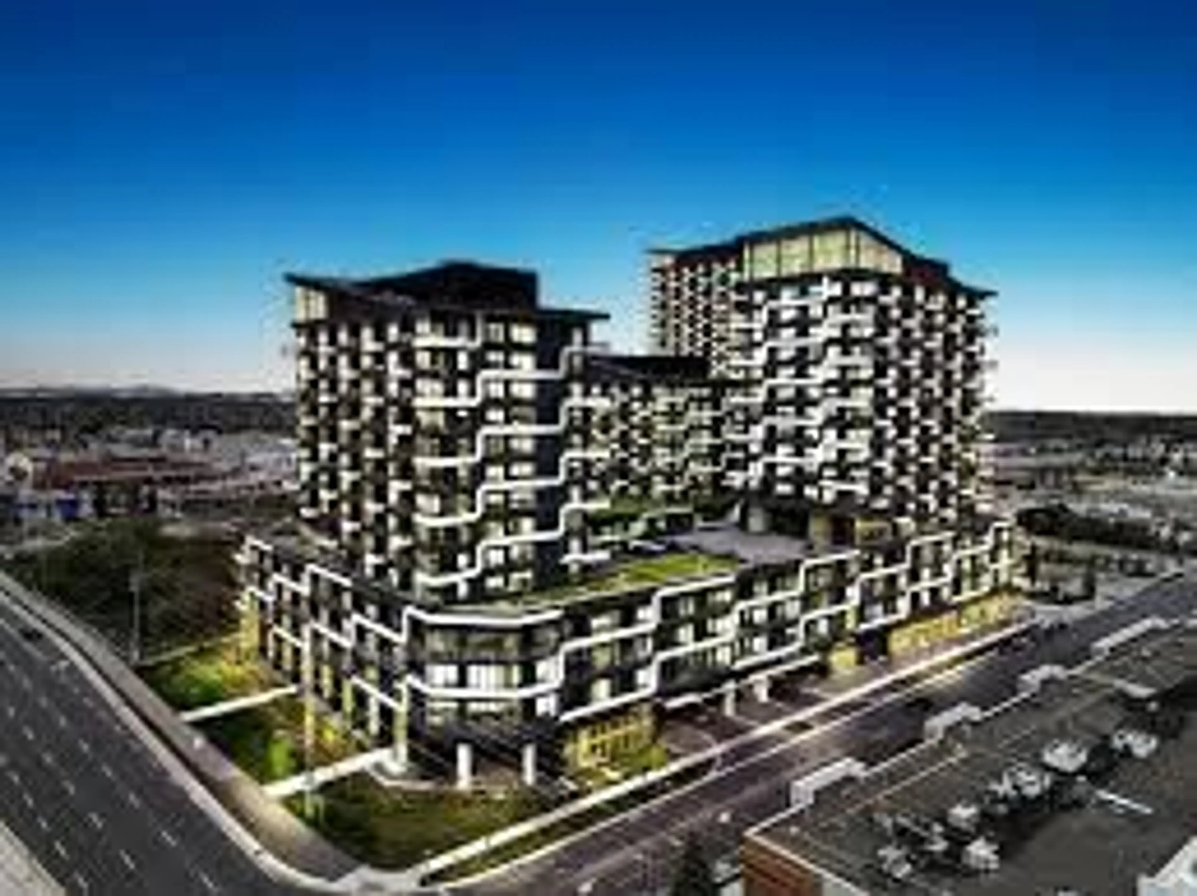 A pic from outside/outdoor area/front of a property/back of a property/a pic from drone, city buildings view from balcony for 2489 Taunton Rd #916, Oakville Ontario L6H 3R9