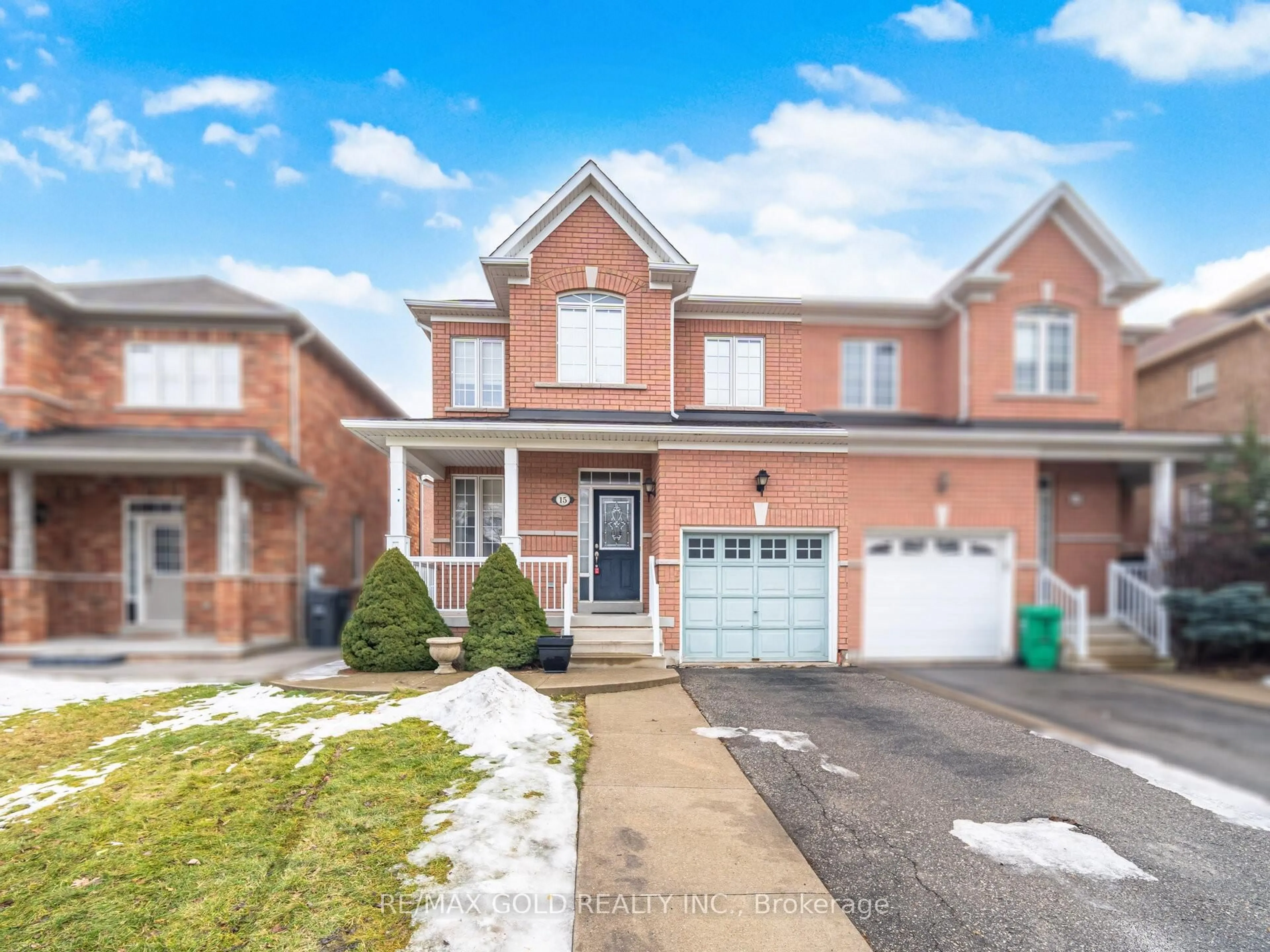 Home with brick exterior material, street for 15 Prudhomme Dr, Brampton Ontario L6R 0H2