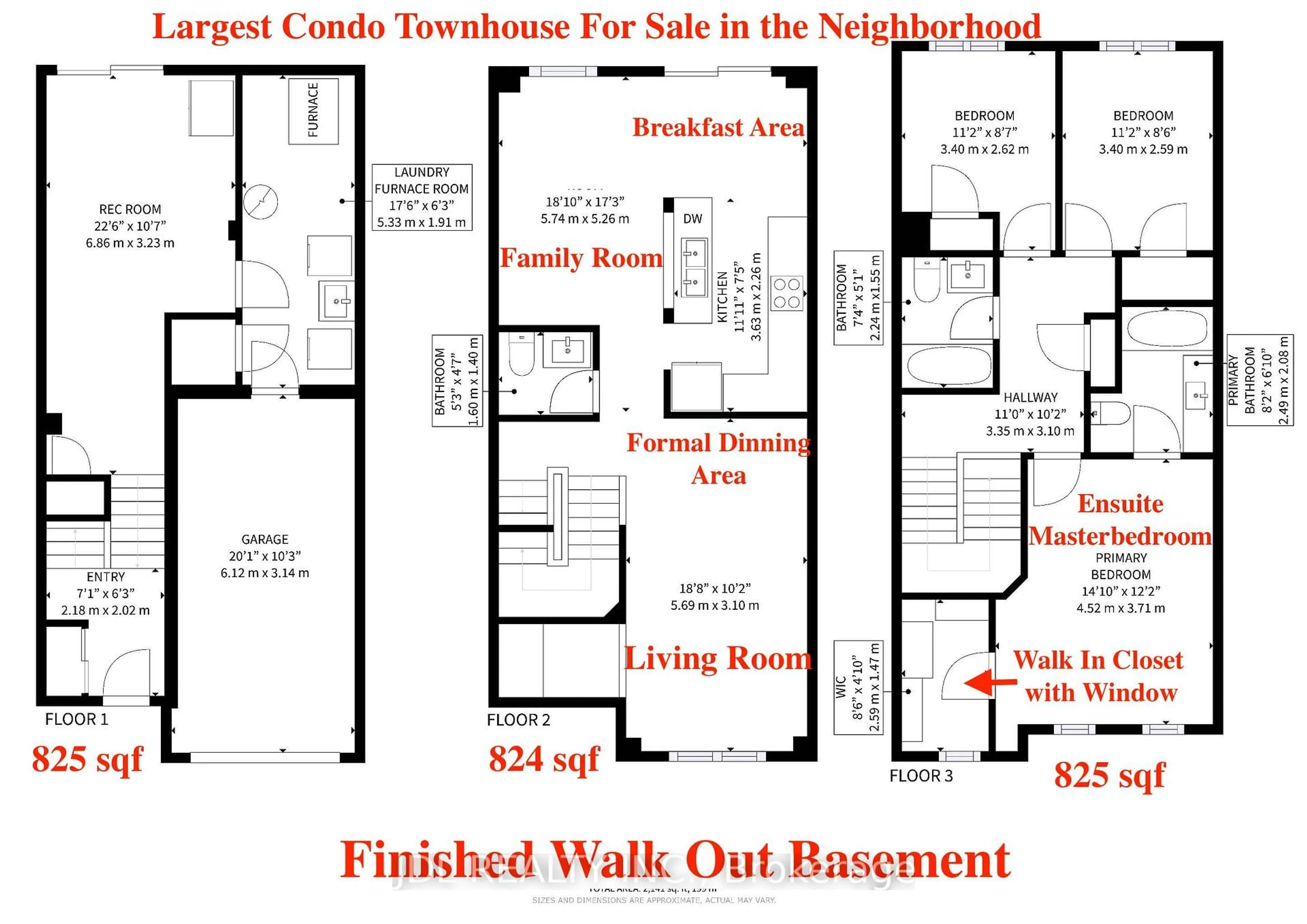 Floor plan for 2 Clay Brick Crt #39, Brampton Ontario L6V 4M7
