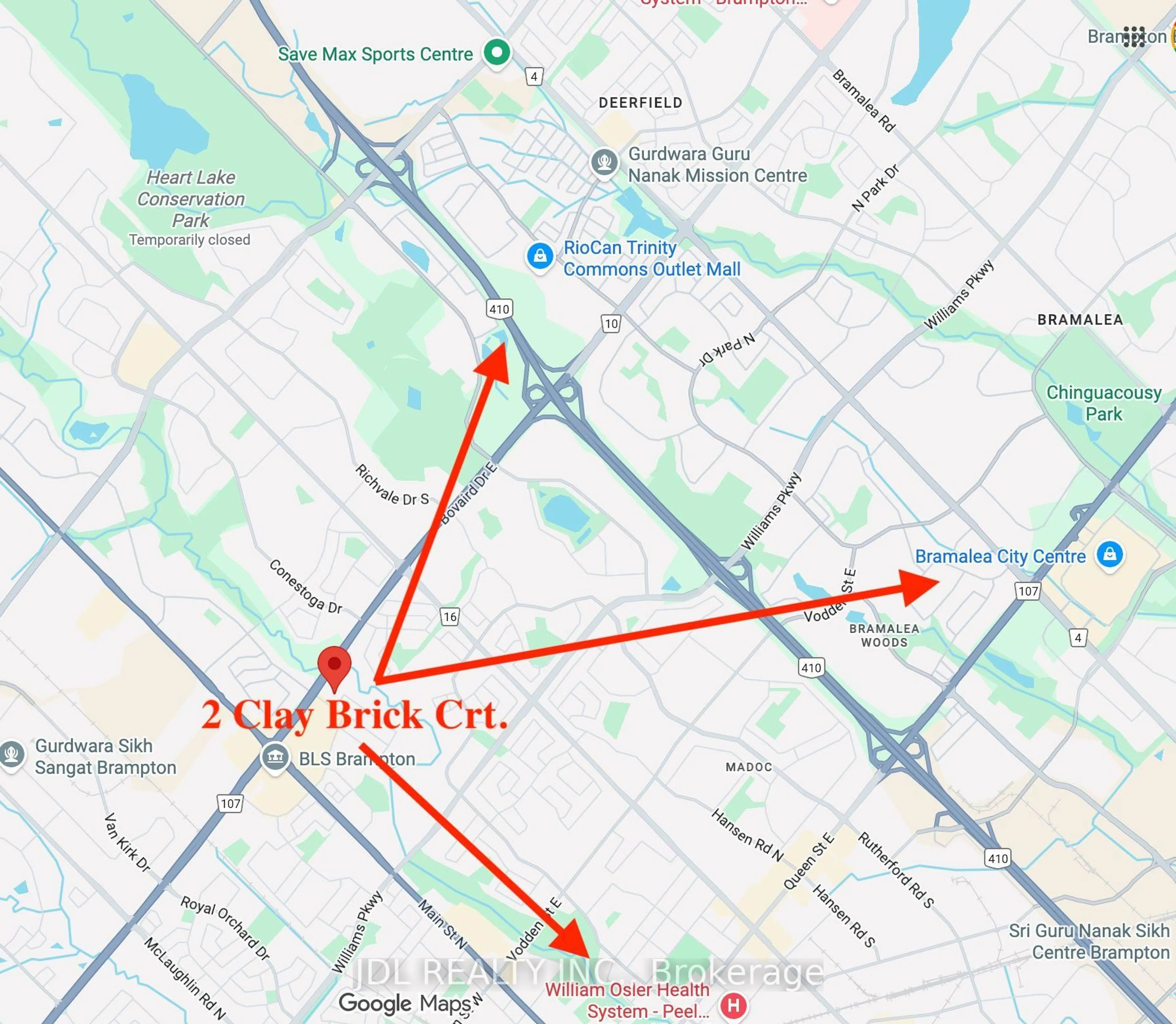 Picture of a map for 2 Clay Brick Crt #39, Brampton Ontario L6V 4M7