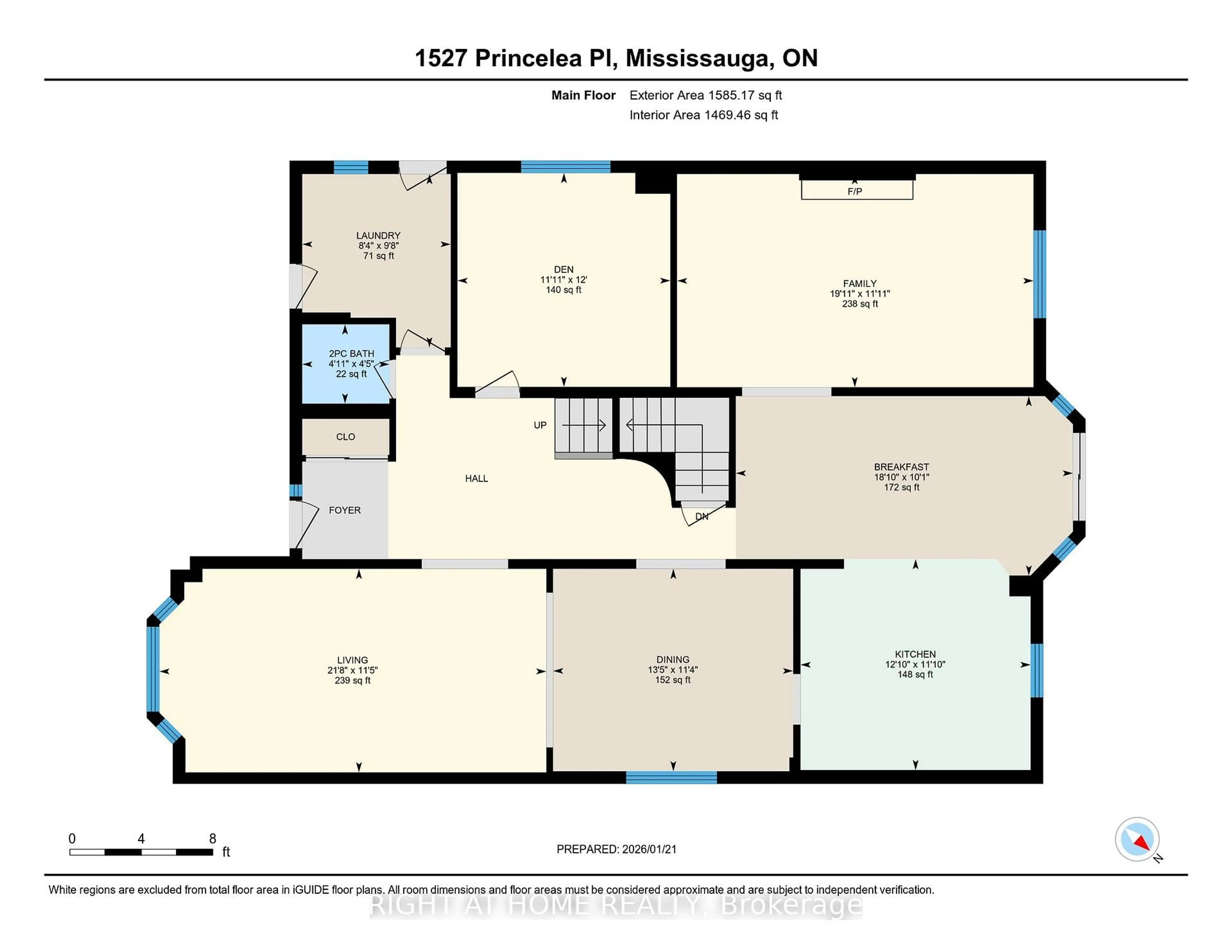 Floor plan for 1527 Princelea Pl, Mississauga Ontario L5M 3N9