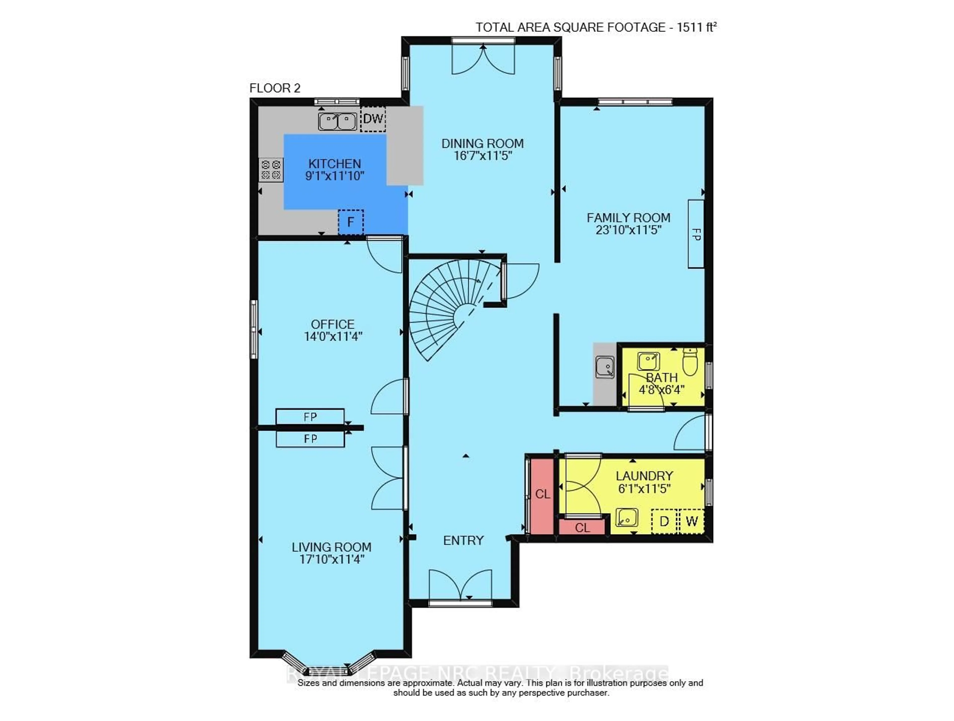 Floor plan for 1152 Rushbrooke Dr, Oakville Ontario L6M 1K1
