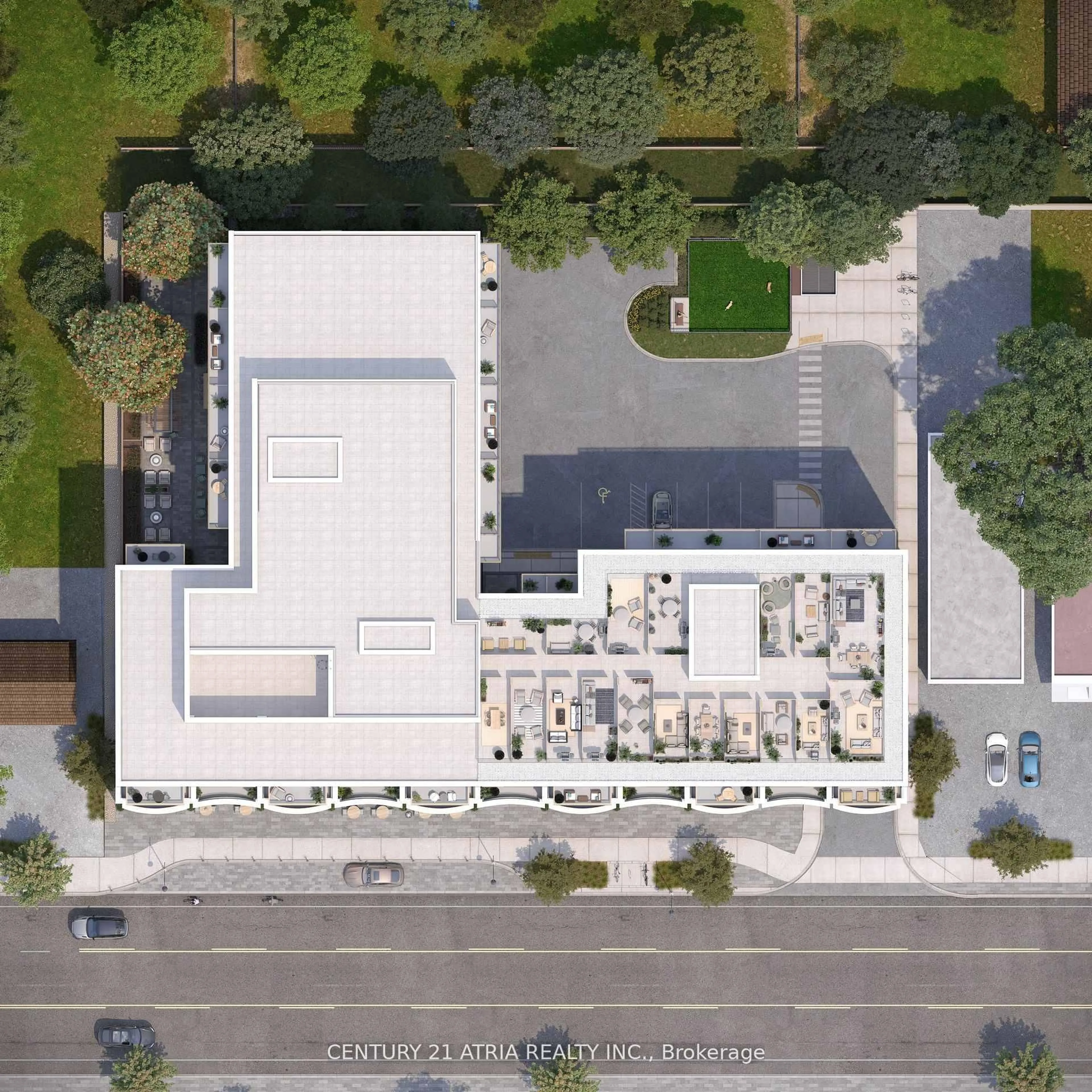 A pic from outside/outdoor area/front of a property/back of a property/a pic from drone, street for 2375 Lakeshore Rd #218, Oakville Ontario L6L 1H4