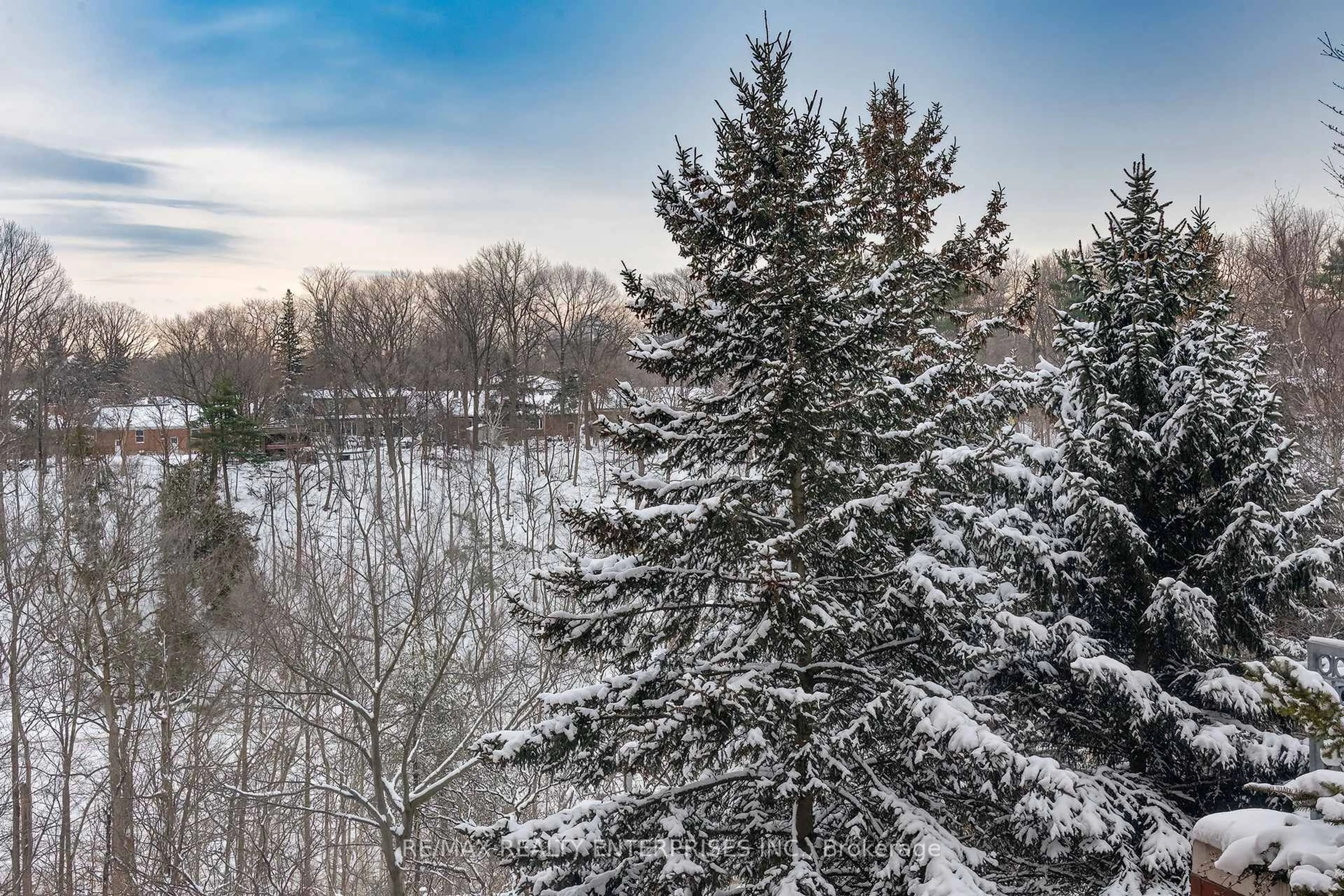 A pic from outside/outdoor area/front of a property/back of a property/a pic from drone, forest/trees view for 60 Old Mill Rd #205, Oakville Ontario L6J 7V9
