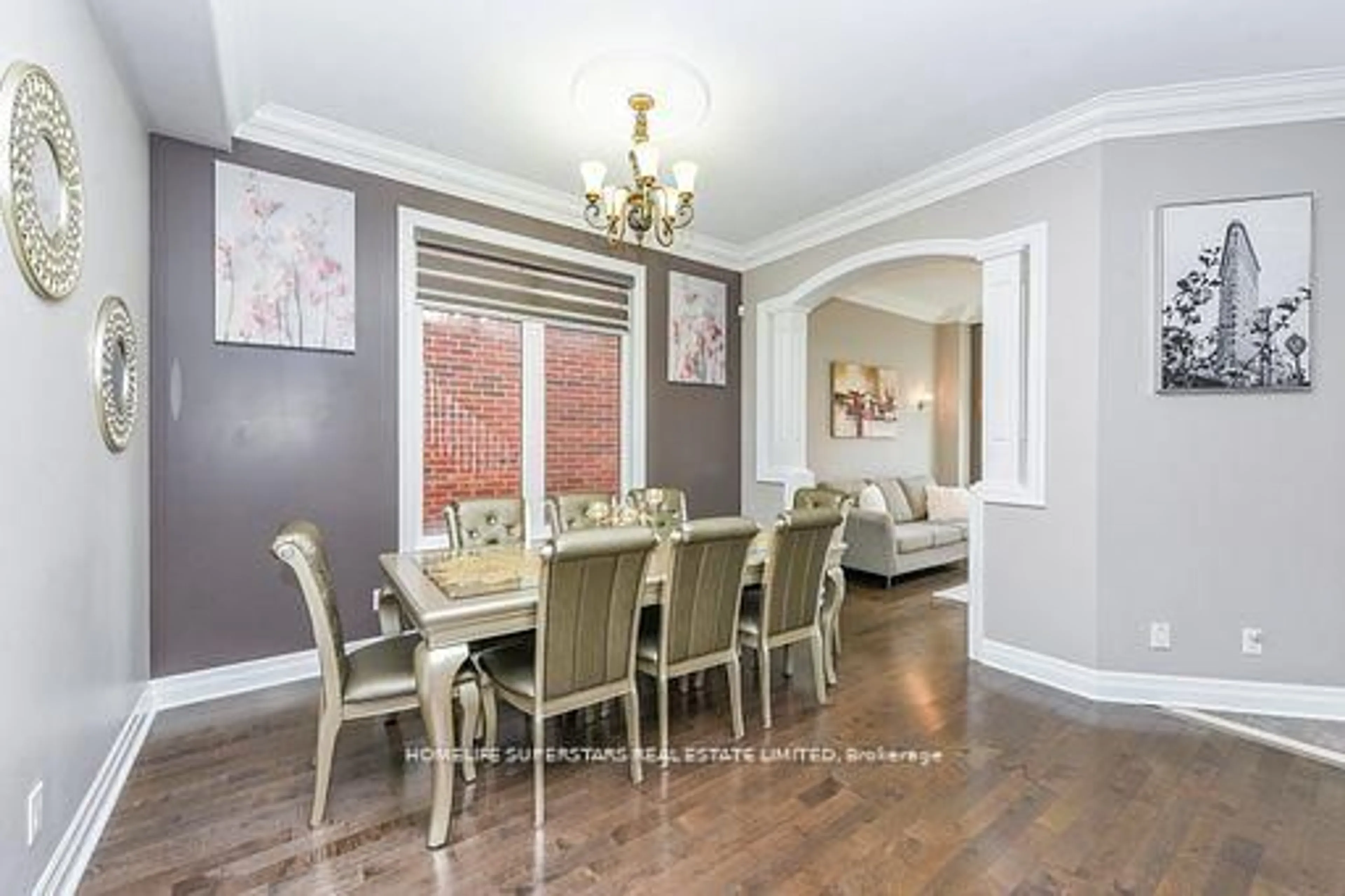 Dining room, wood/laminate floor for 8 Bainsville Circ, Brampton Ontario L6P 3A5