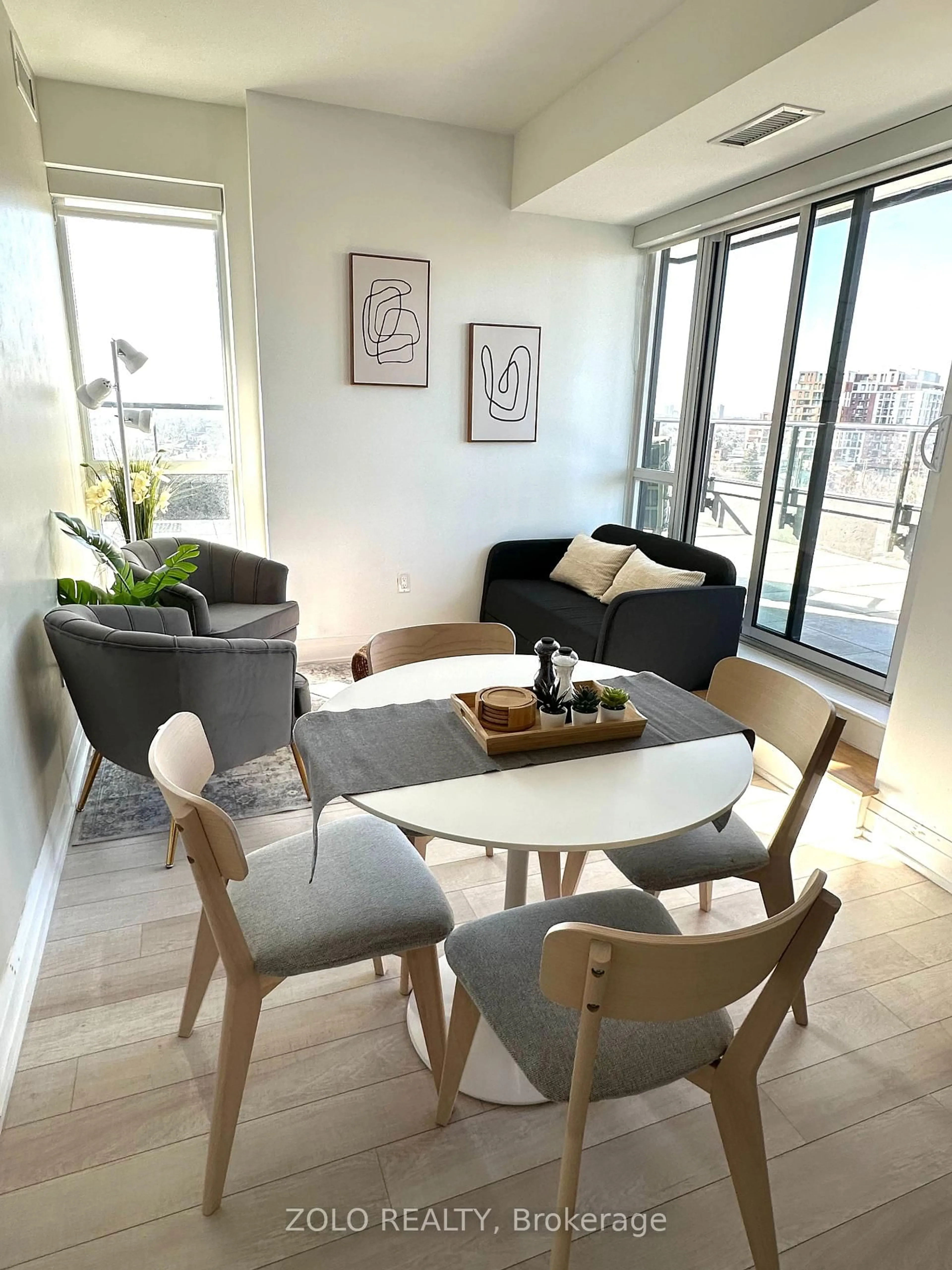 Living room with furniture, unknown for 60 George Butchart Dr #421, Toronto Ontario M3K 2C5