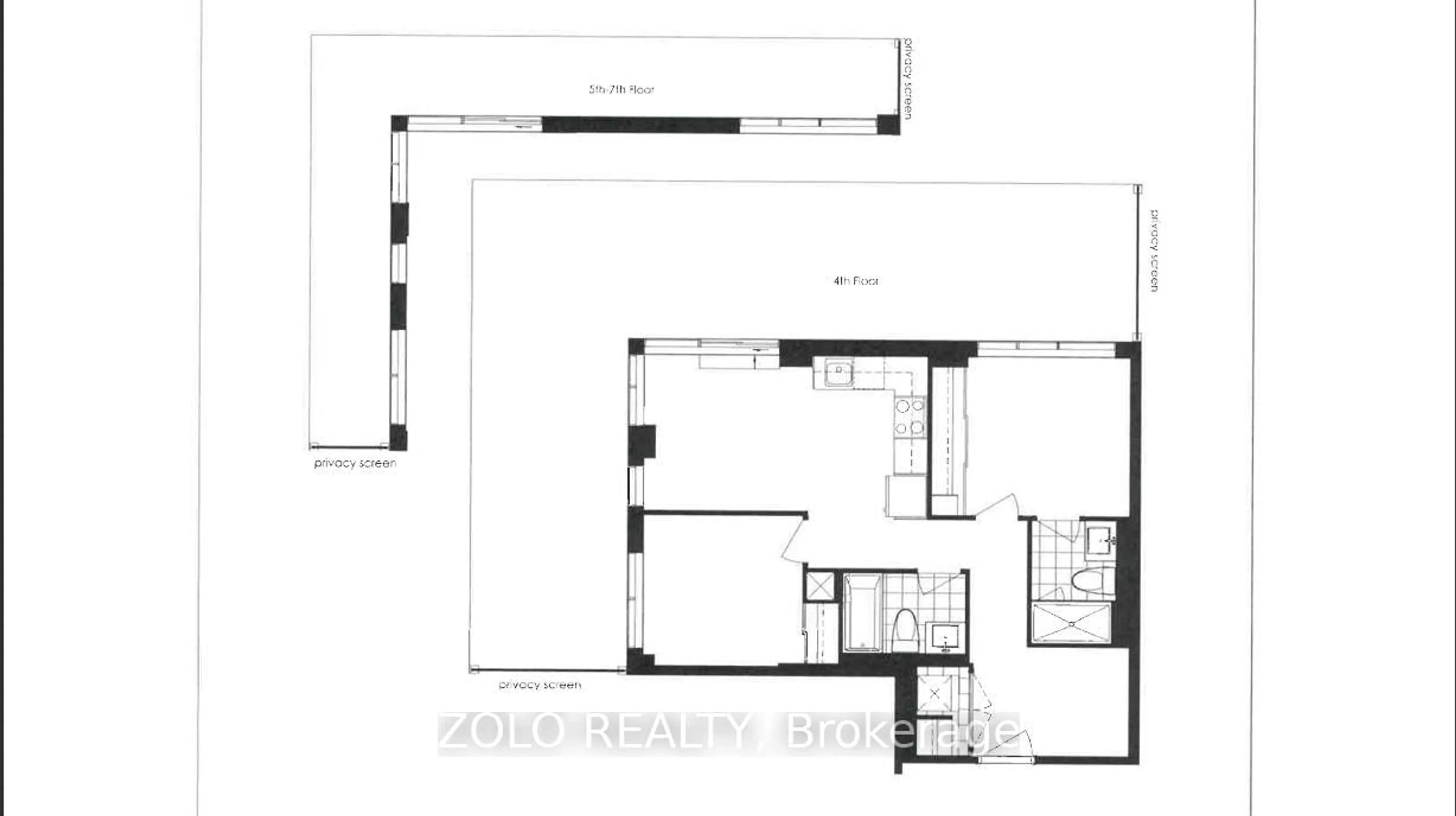Floor plan for 60 George Butchart Dr #421, Toronto Ontario M3K 2C5