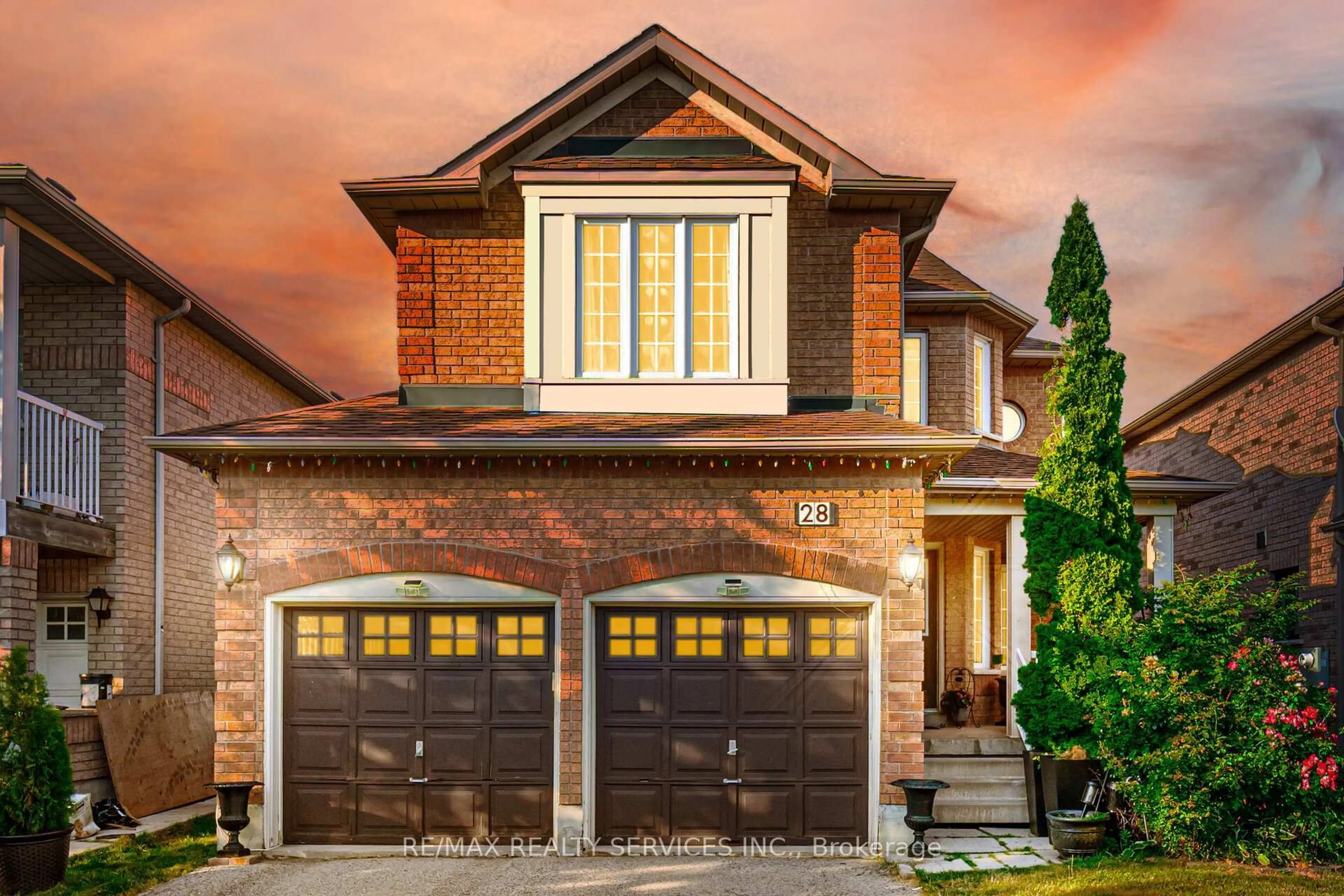 Home with brick exterior material, street for 28 Fallstar Cres, Brampton Ontario L7A 2J6