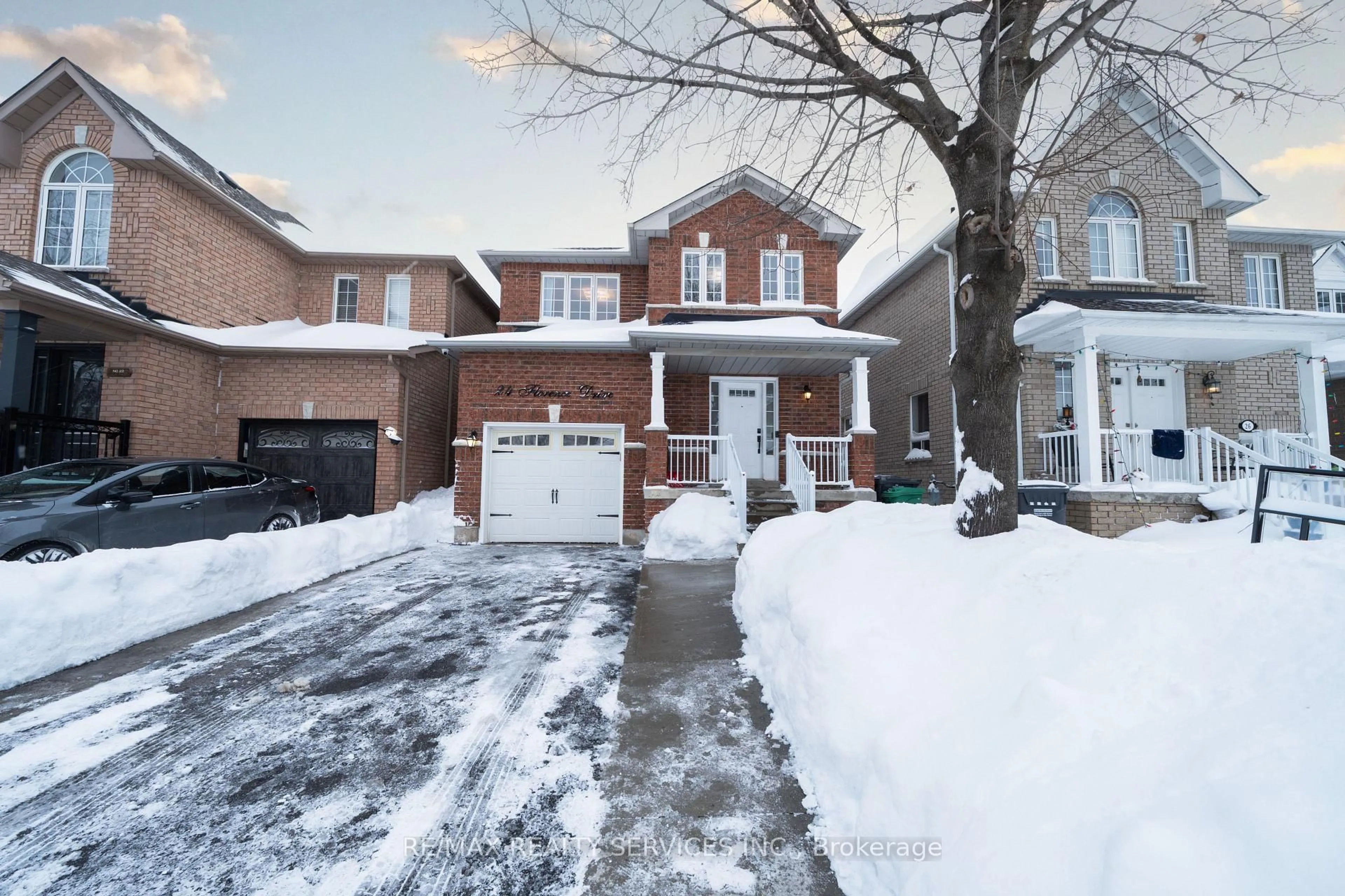 Home with brick exterior material, street for 24 Florence Dr, Brampton Ontario L7A 2M4