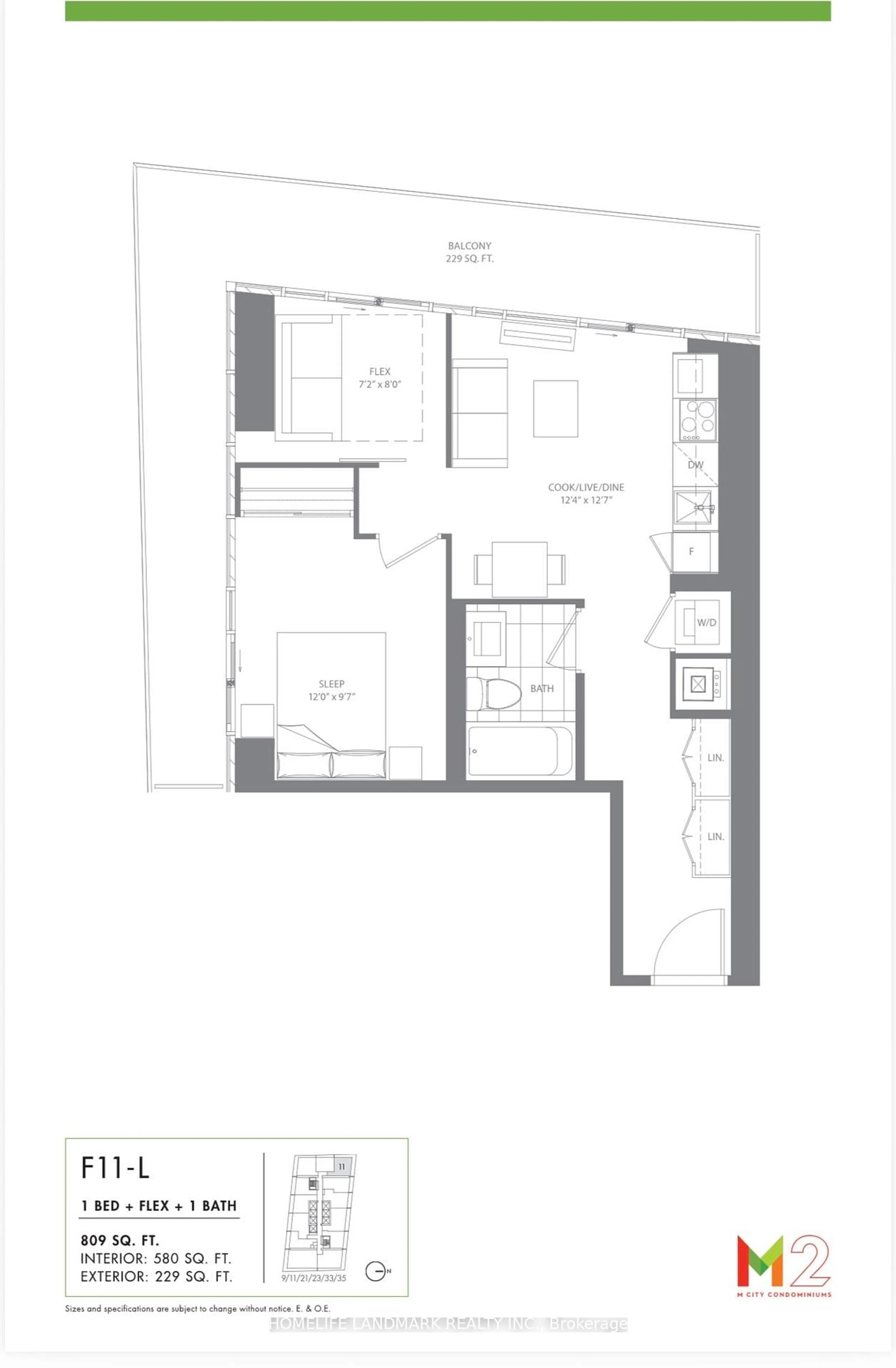 Floor plan for 3883 Quartz Rd #2311, Mississauga Ontario L5B 0M4
