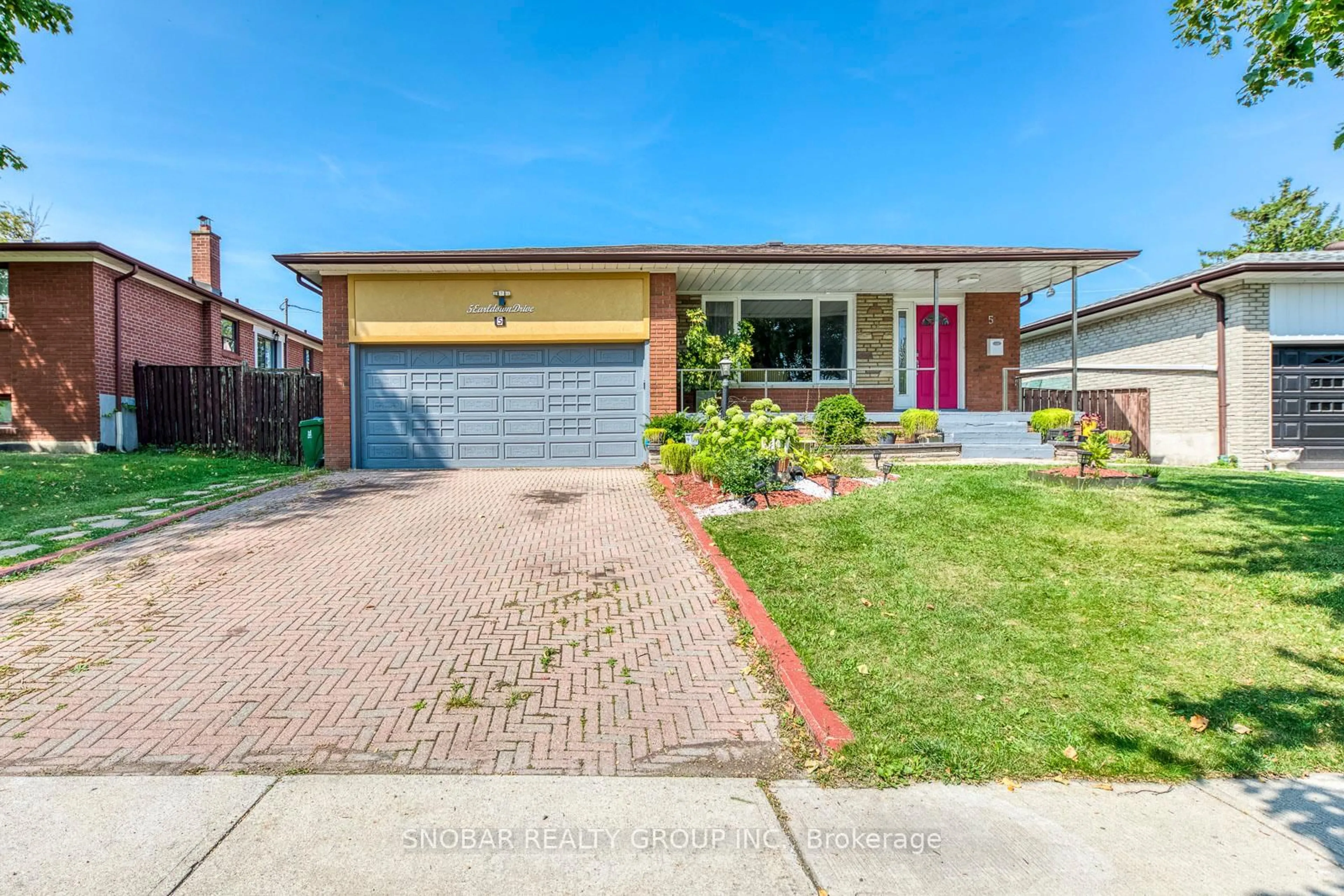 Home with brick exterior material, street for 5 Earldown Dr, Toronto Ontario M9R 2L4