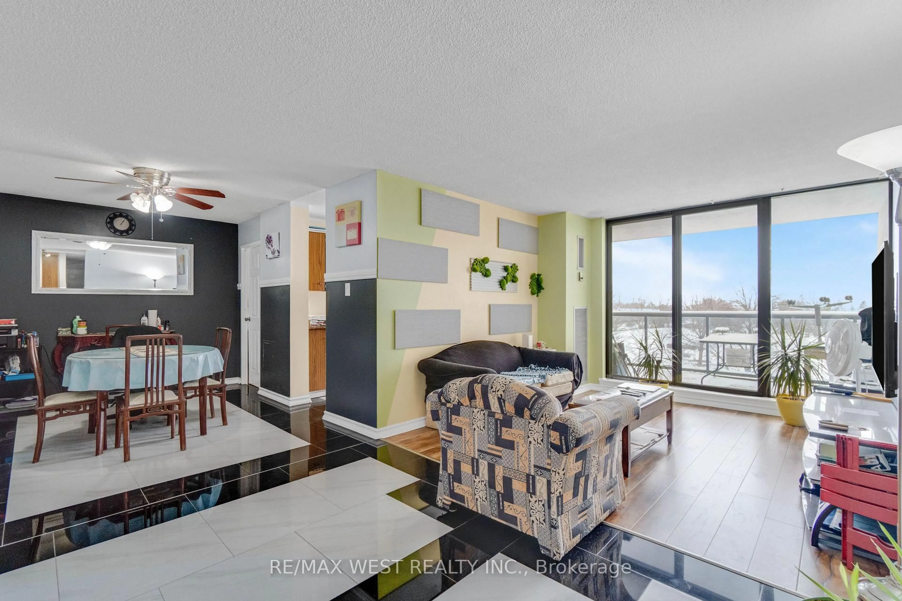 Living room with furniture, unknown for 21 Knightsbridge Rd #407, Brampton Ontario L6T 3Y1