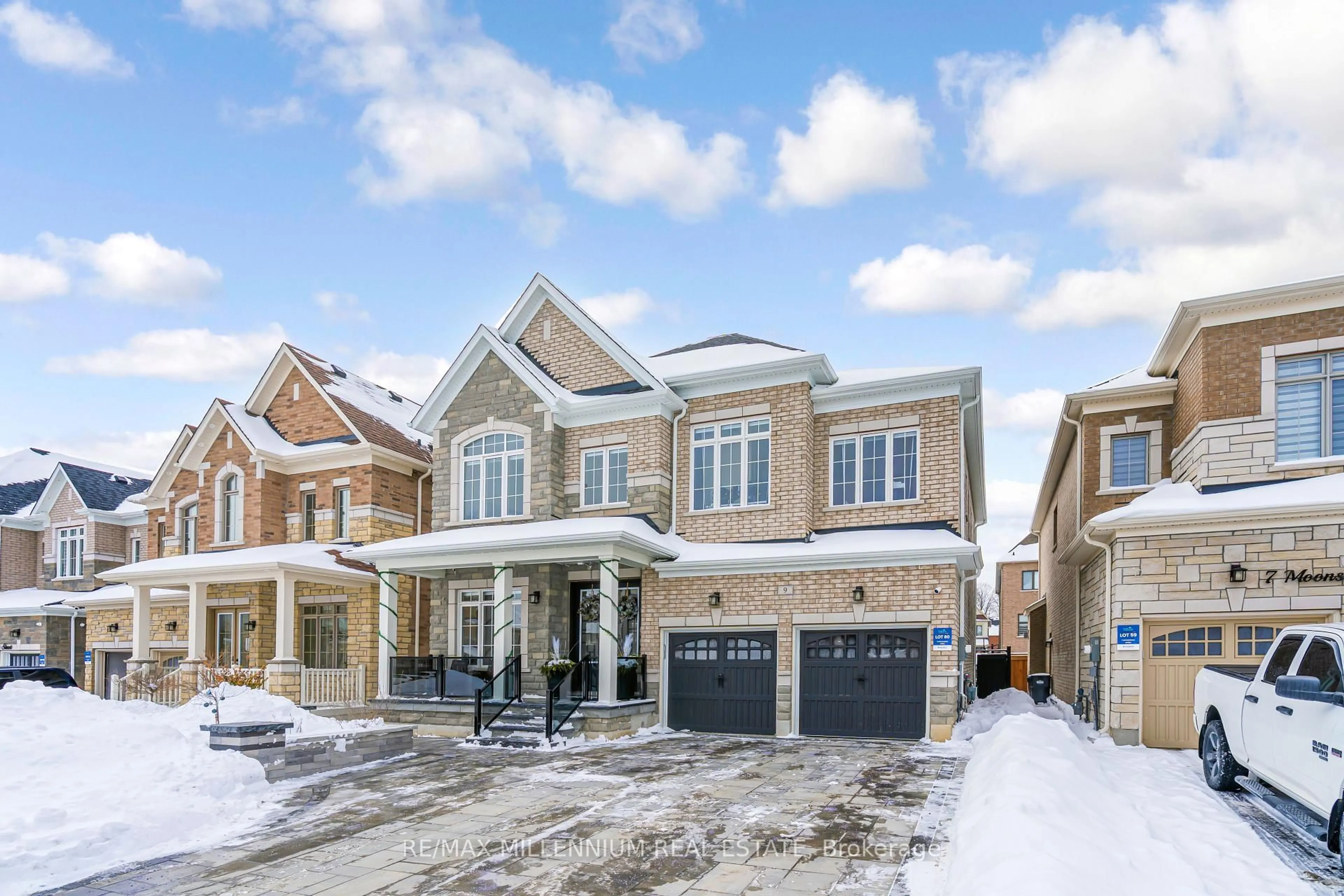 Home with brick exterior material, street for 9 Moonstruck St, Caledon Ontario L7C 4G3