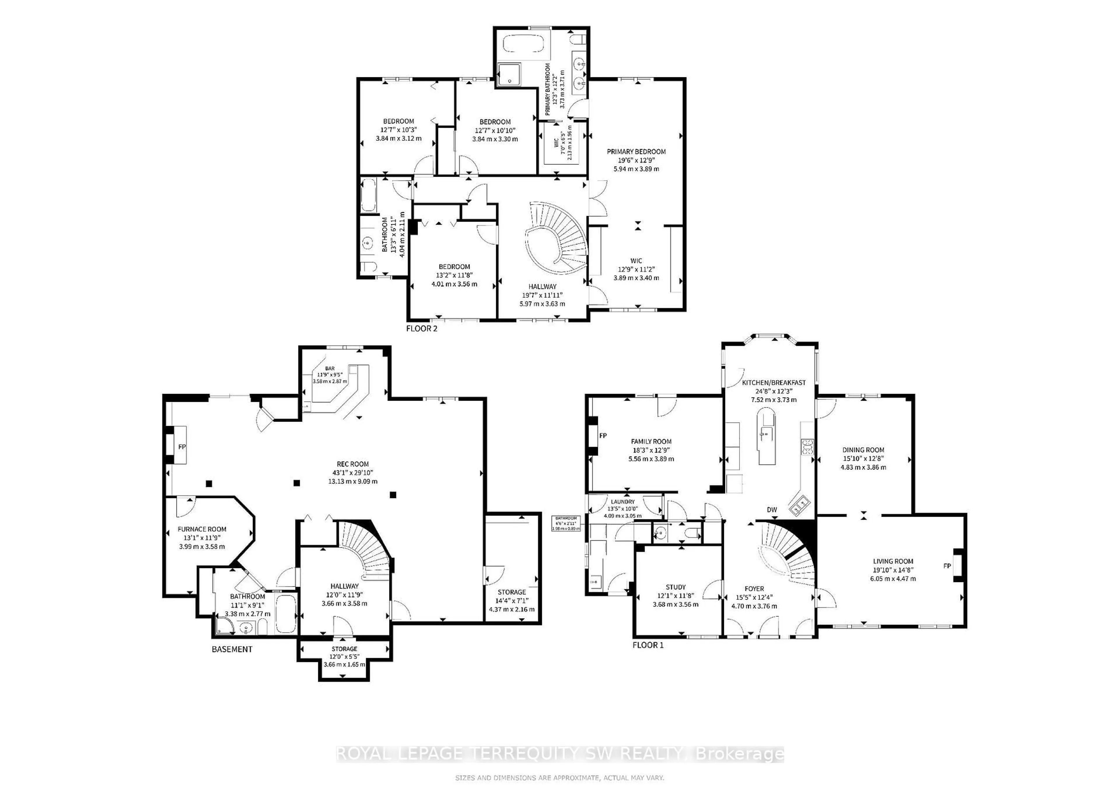 Floor plan for 8 Chalmers Crt, Brampton Ontario L6Z 3G9