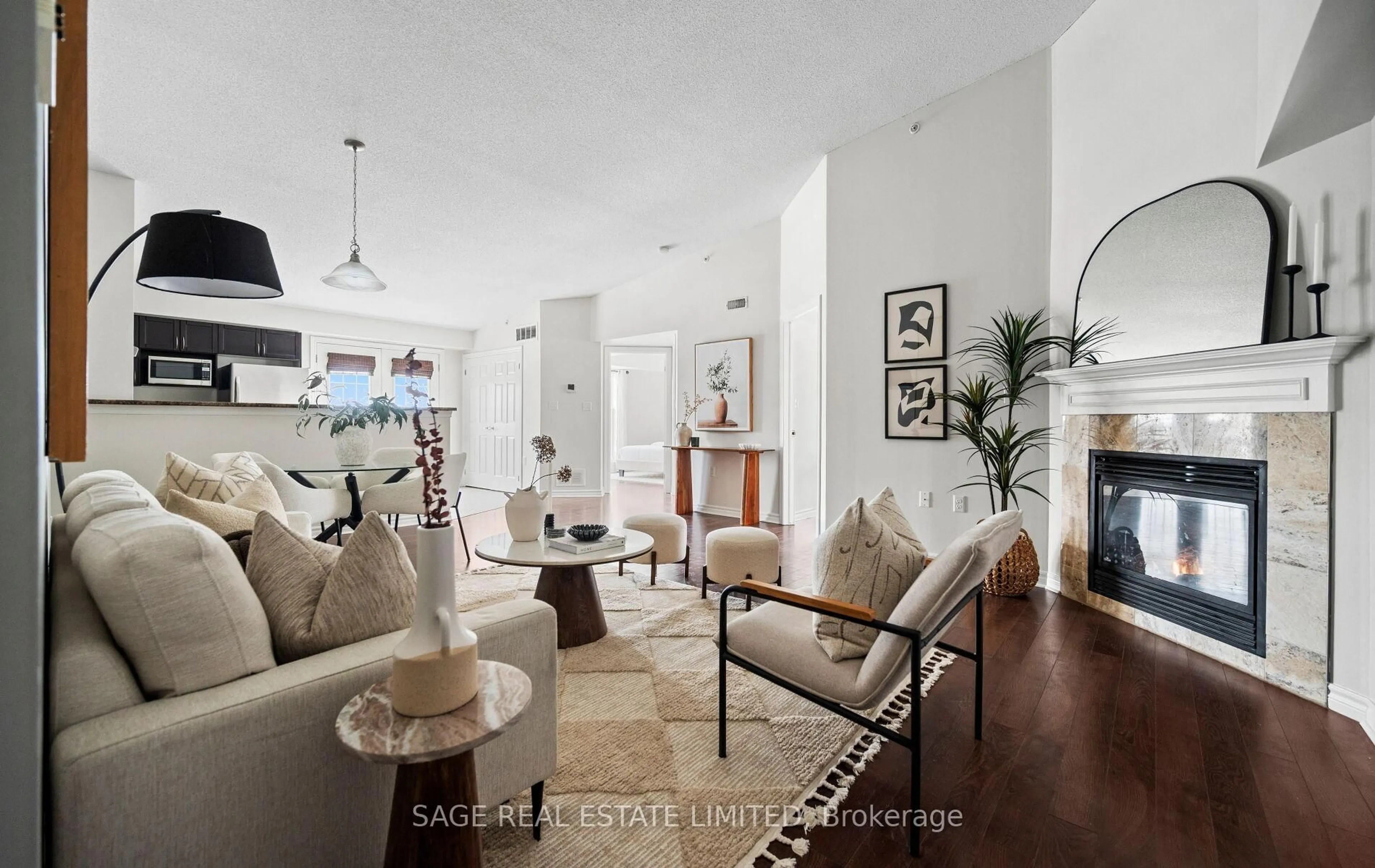 Living room with furniture, unknown for 1360 Main St #402, Milton Ontario L9T 7S5